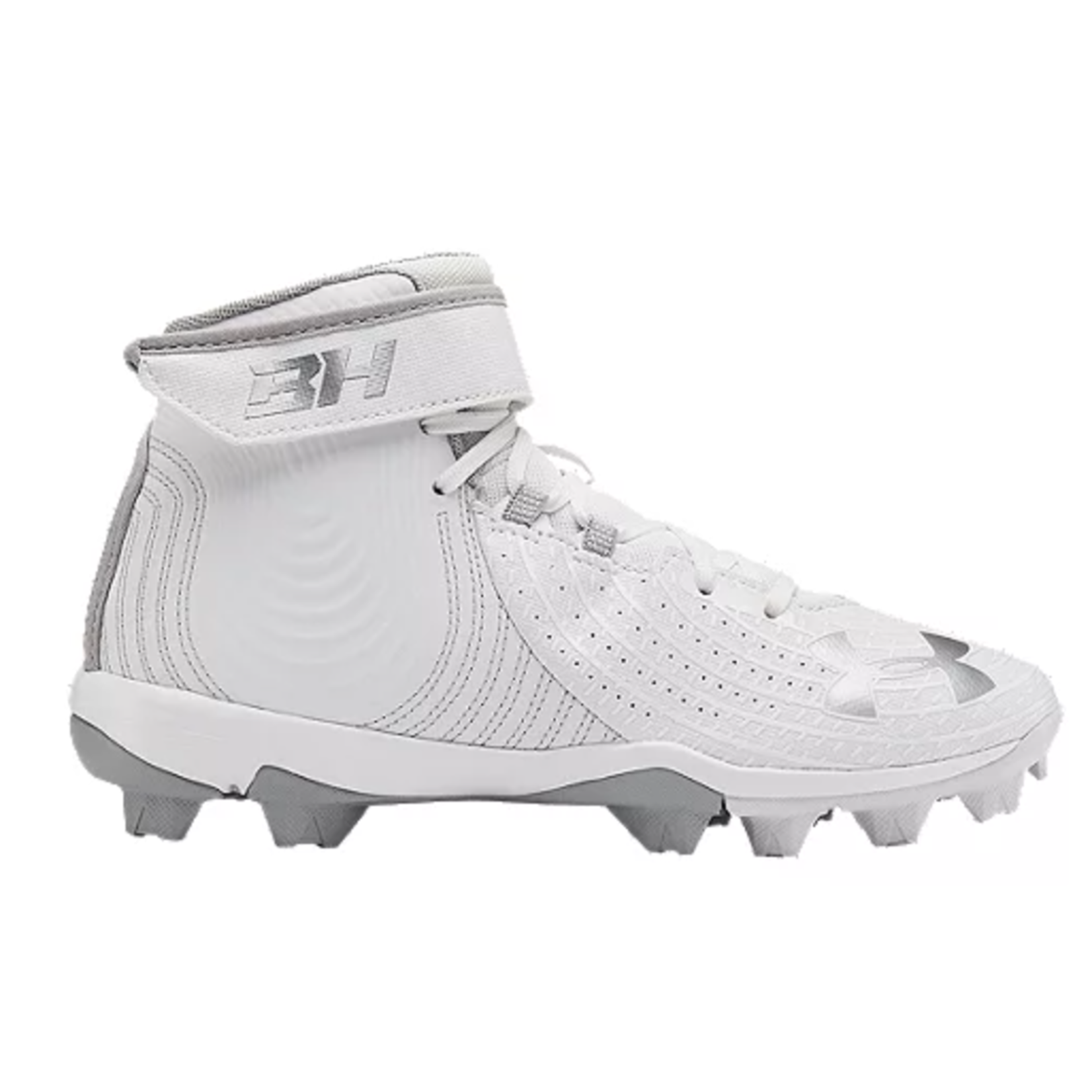 Under Armour Boys' Harper 7 Mid RM Jr. Baseball Cleats - White, 3.5