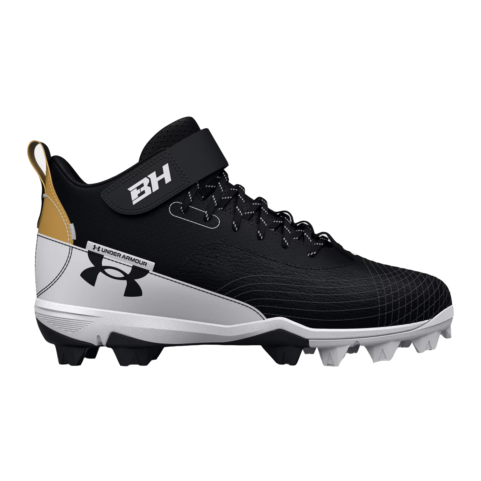 Under Armour S22 Harper 7 Mid RM Cleats (Black)