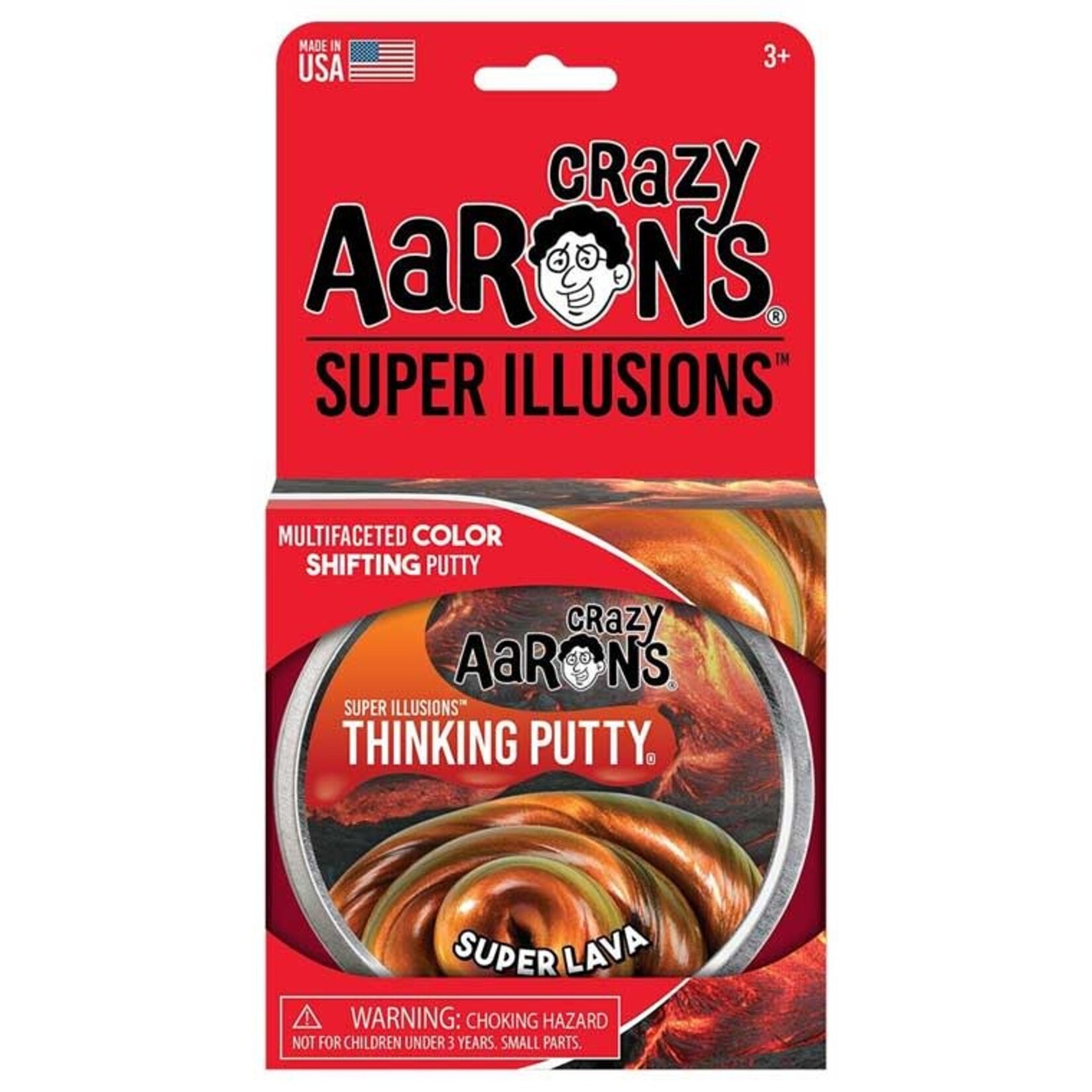 Crazy Aaron’s Thinking Putty Super Lava - Full Size 4" Thinking Putty Tin
