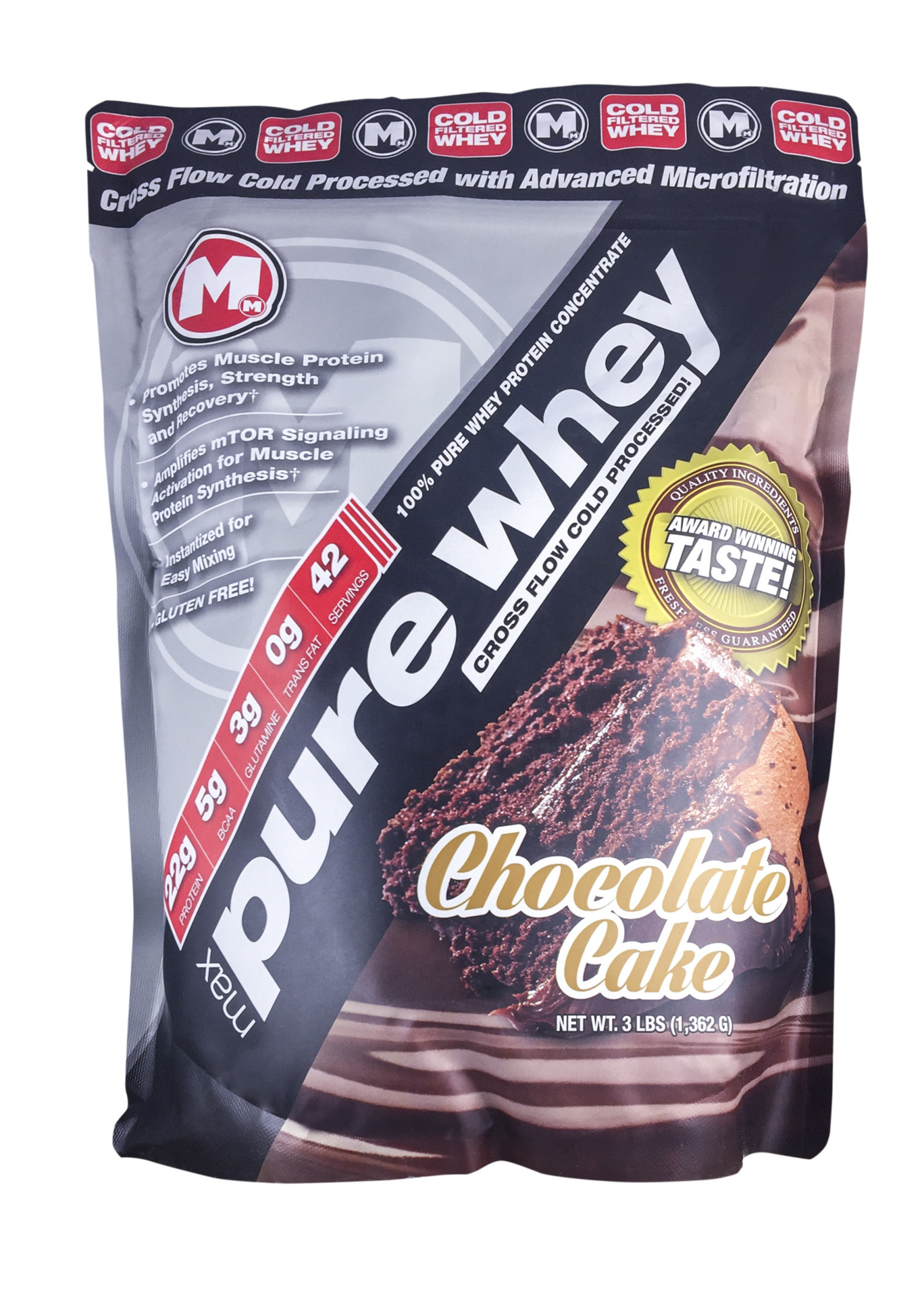 Max Muscle Max Pure Whey Chocolate 3lb - Discontinued