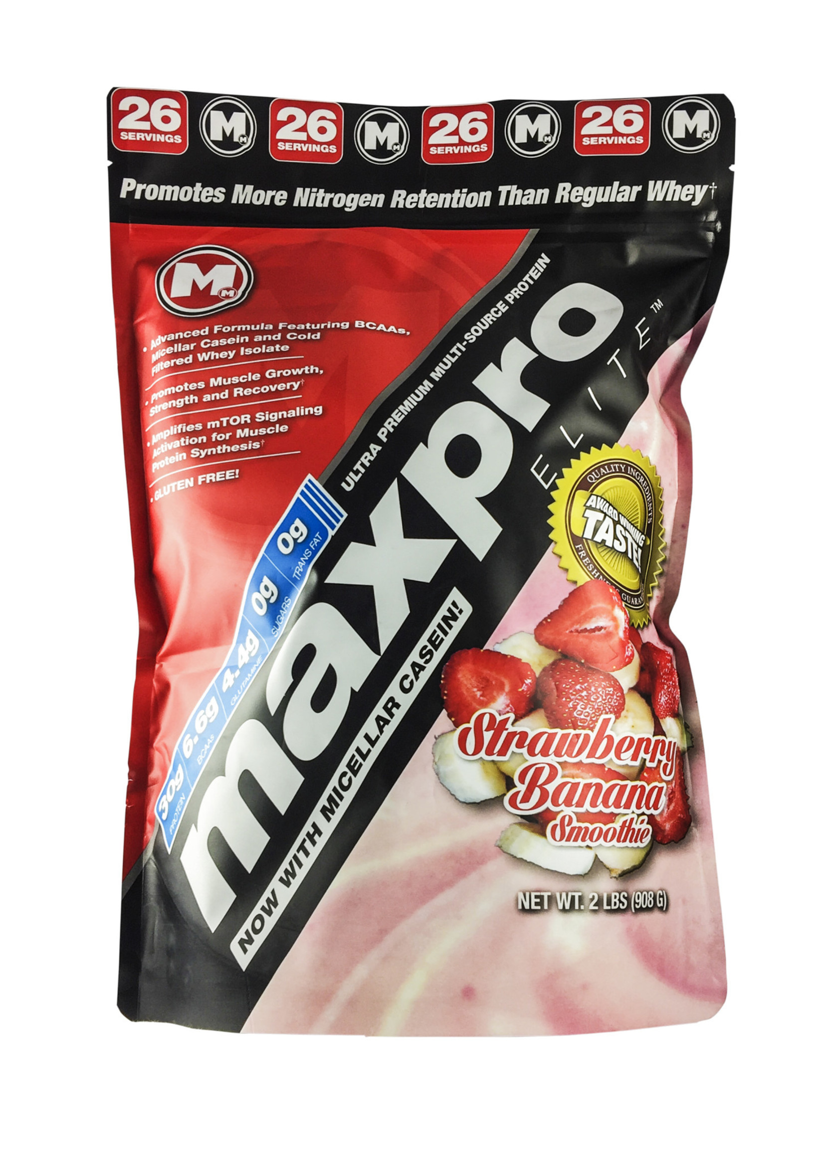 Max Muscle Maxpro Elite Strawberry Banana 2lb-Out of Stock-See MaxPro 4lb $75.