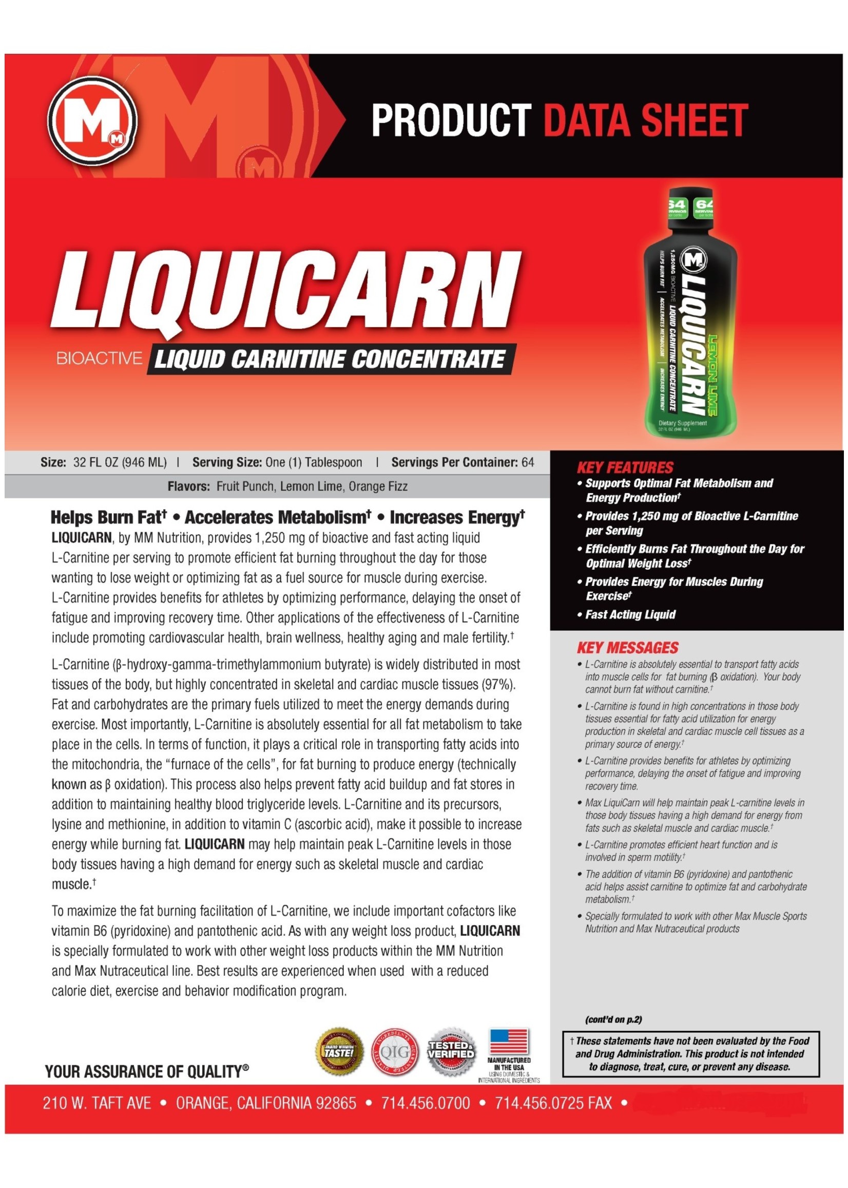 Max Muscle Liquicarn 3000mg