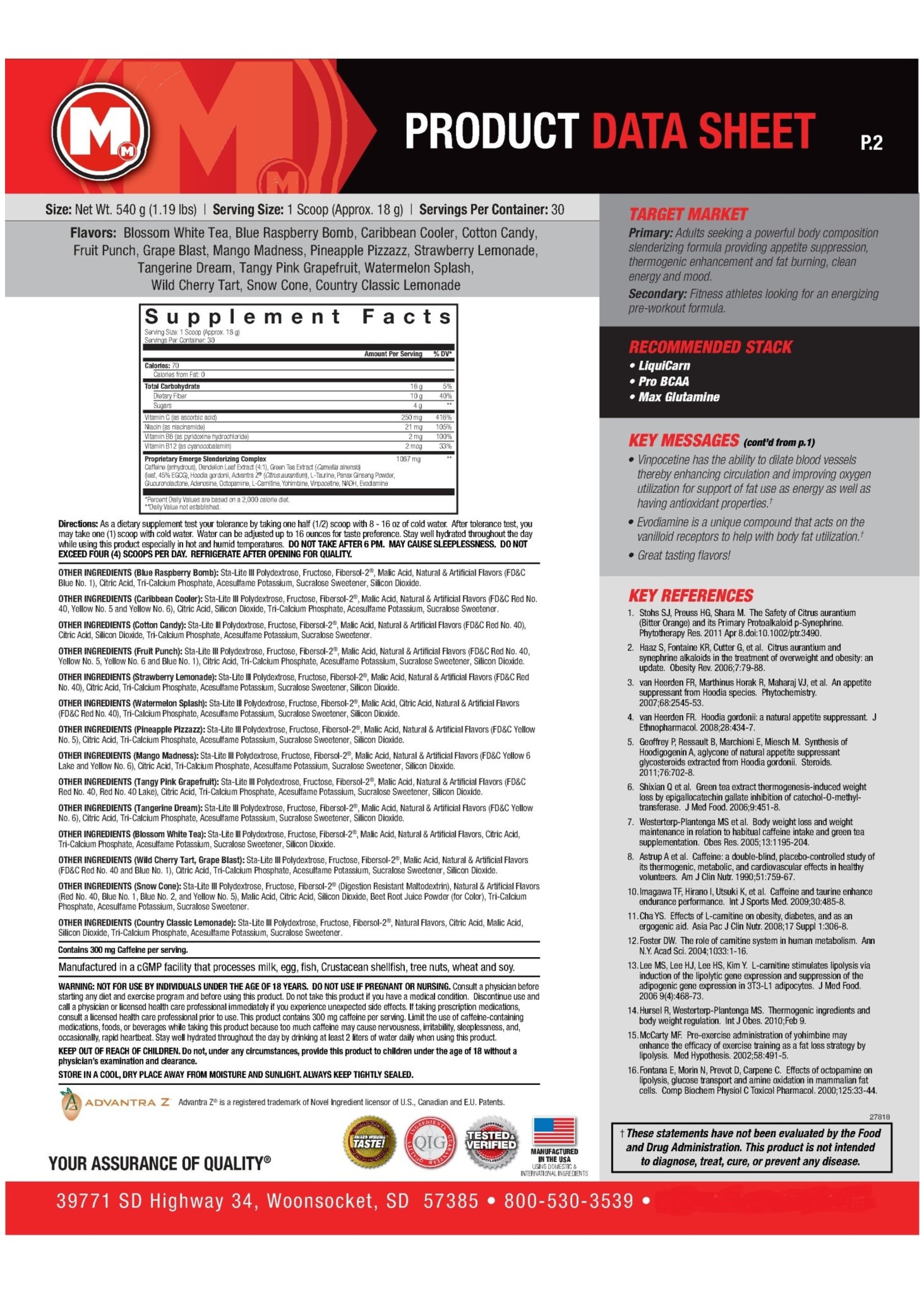 Max Muscle Emerge Raspberry Lemonade