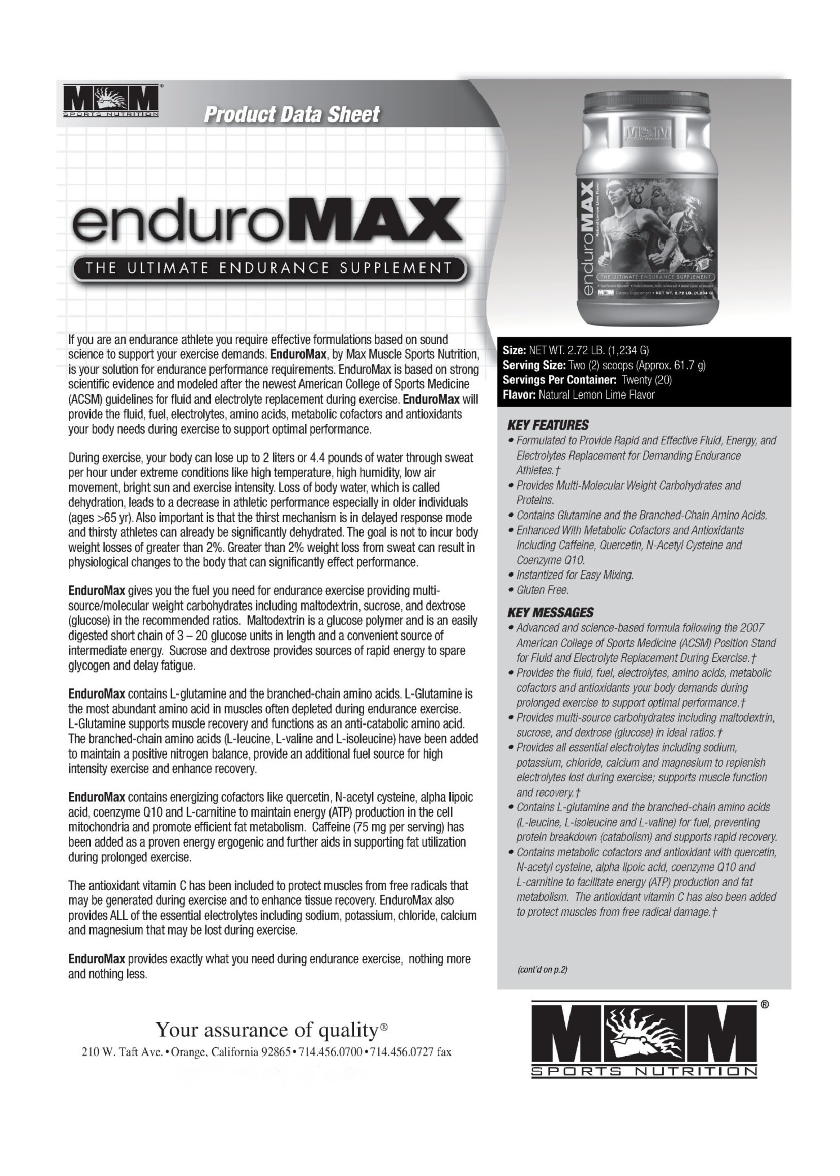 Max Muscle Enduromax Discontinued