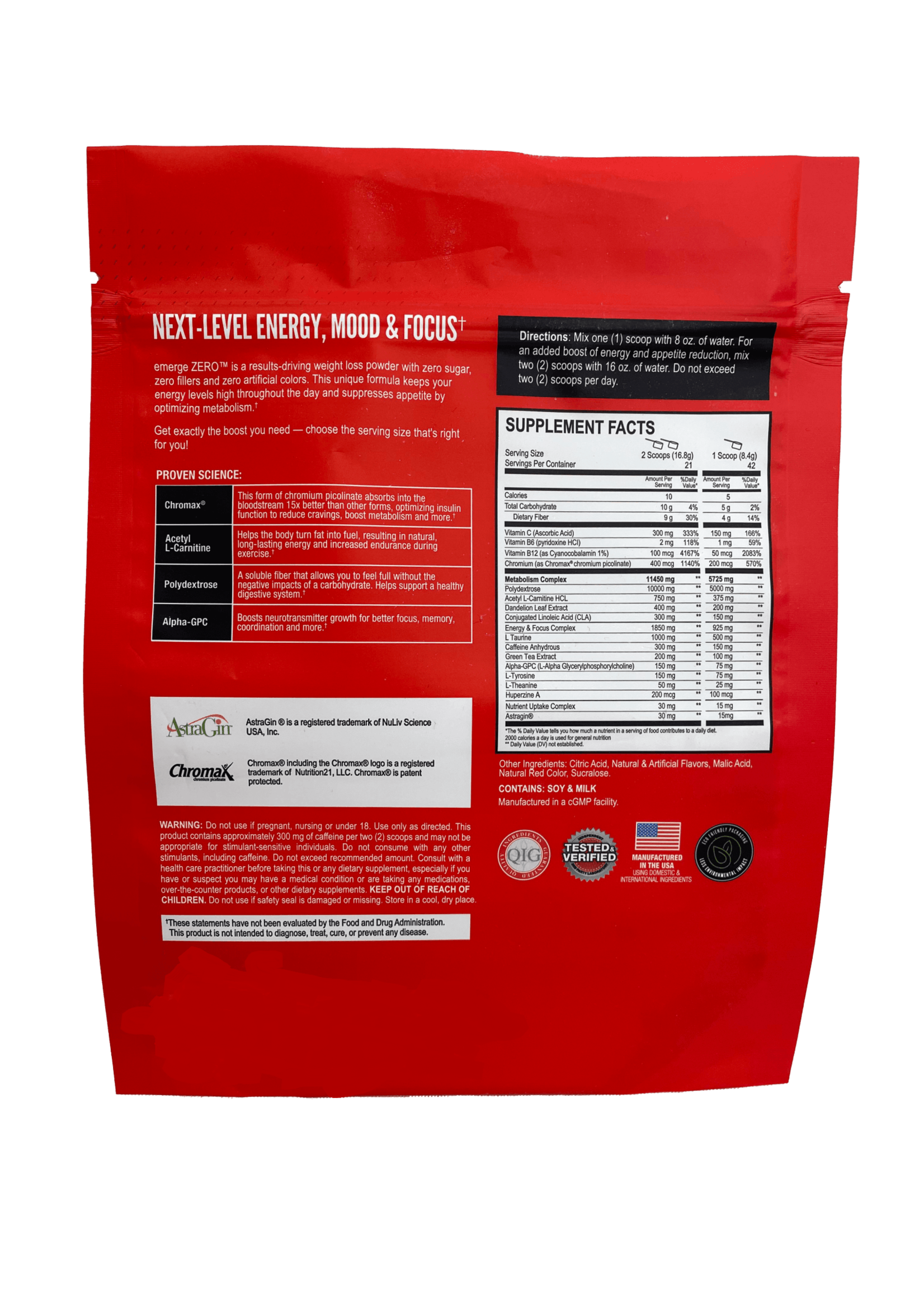 Max Muscle Emerge Zero Peach Mango