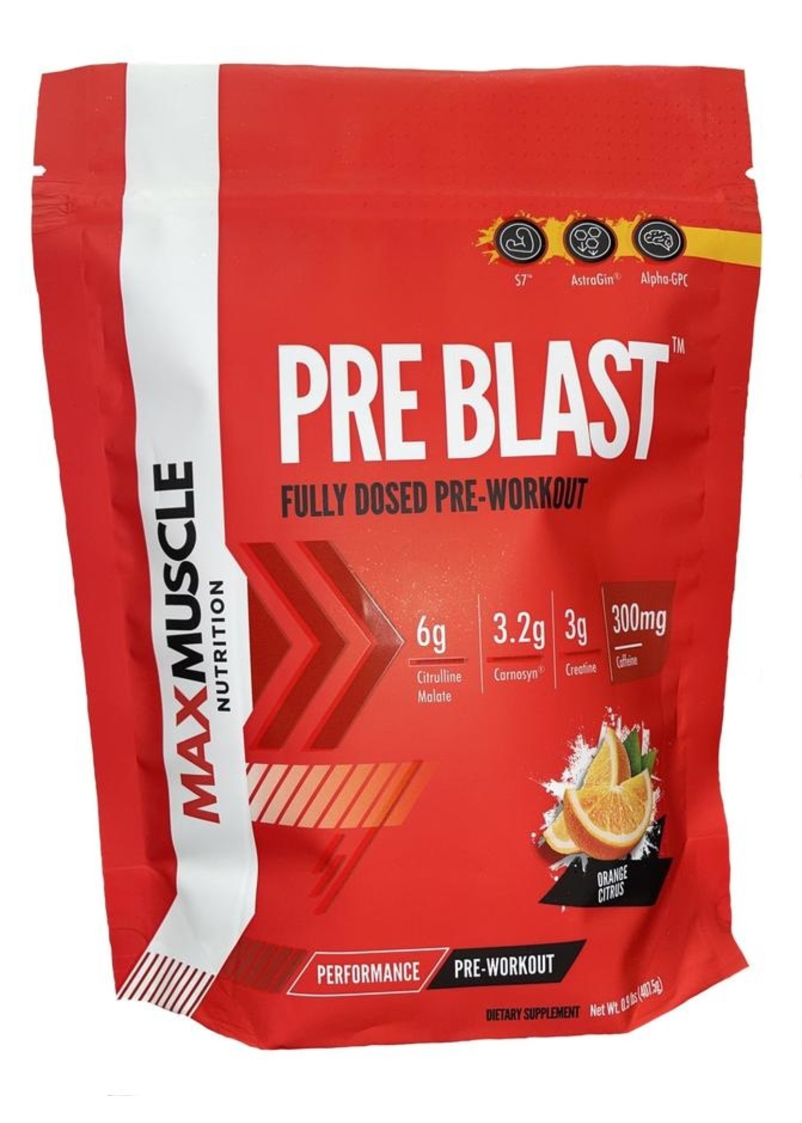 Max Muscle Pre-Blast Orange Citrus