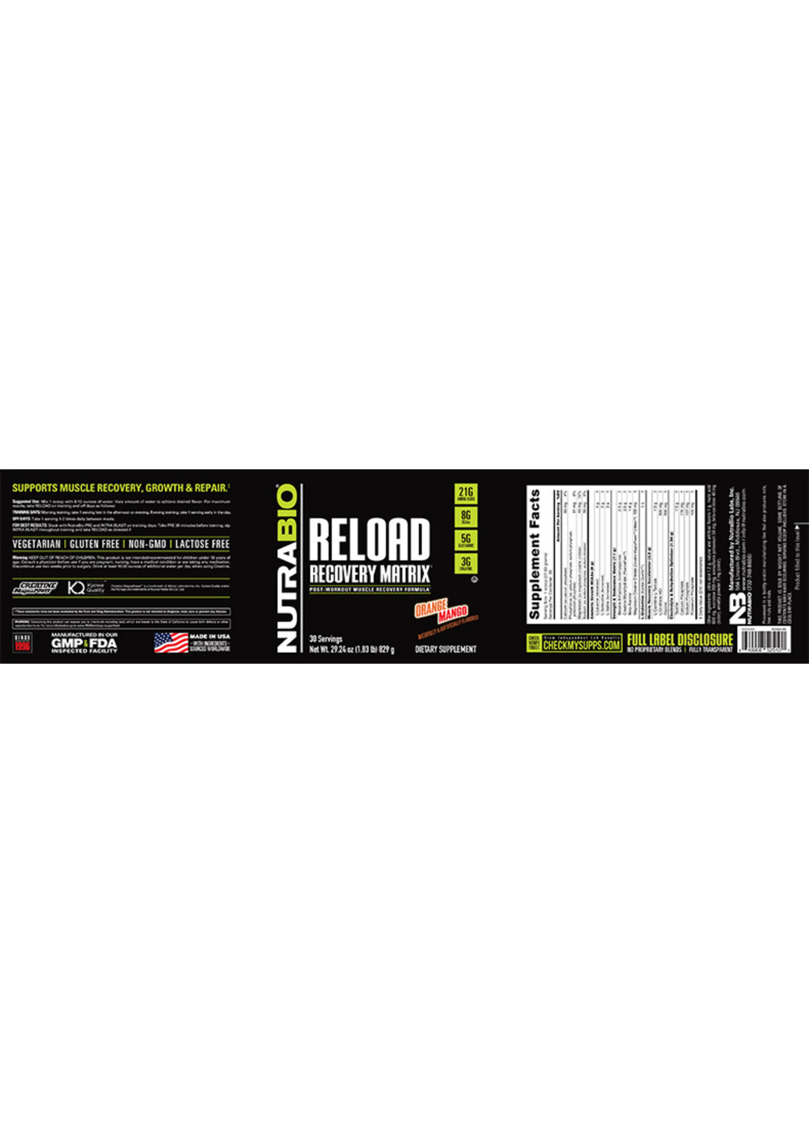 Nutrabio Reload Orange Mango