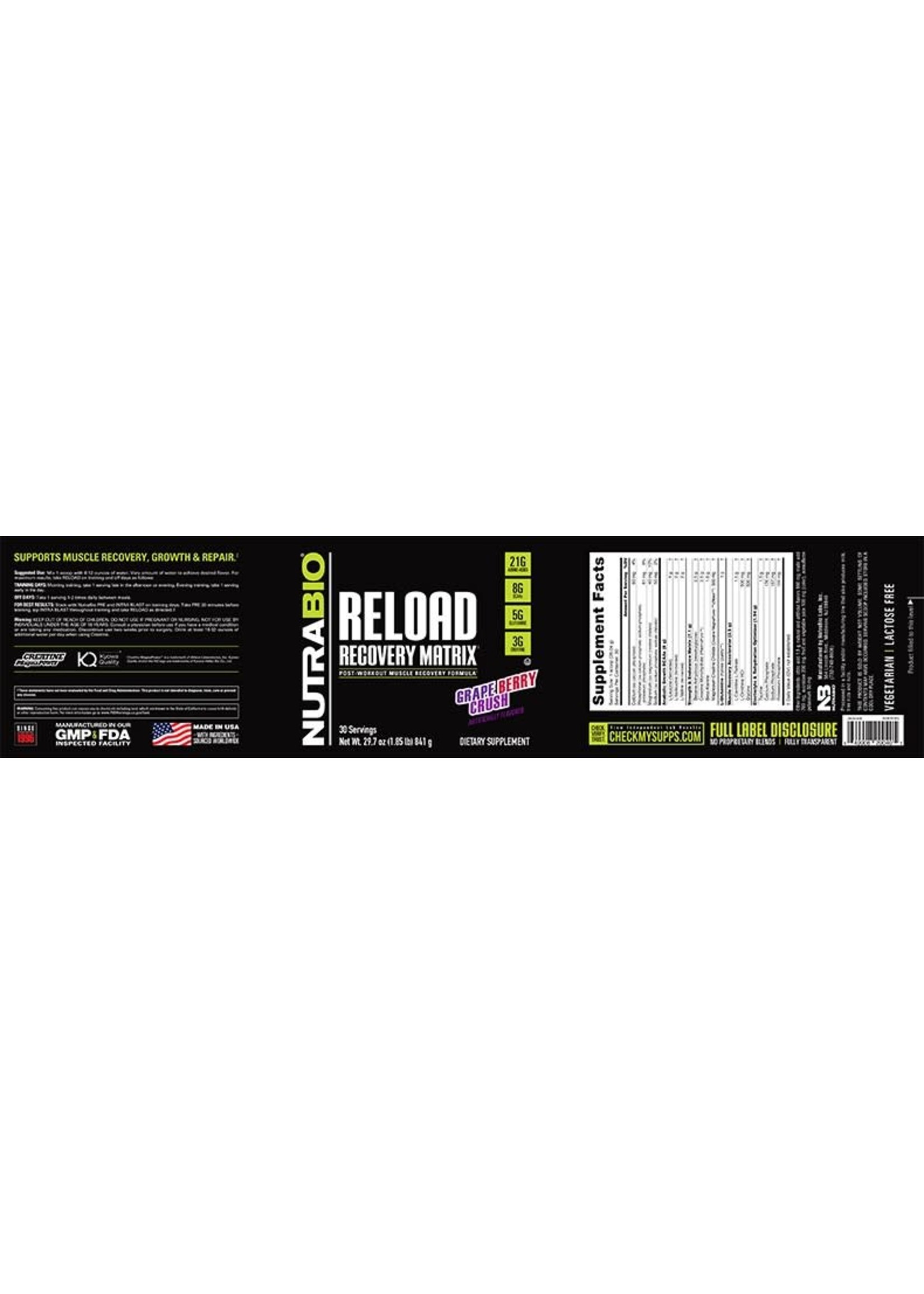 Nutrabio Reload Grape Berry Crush