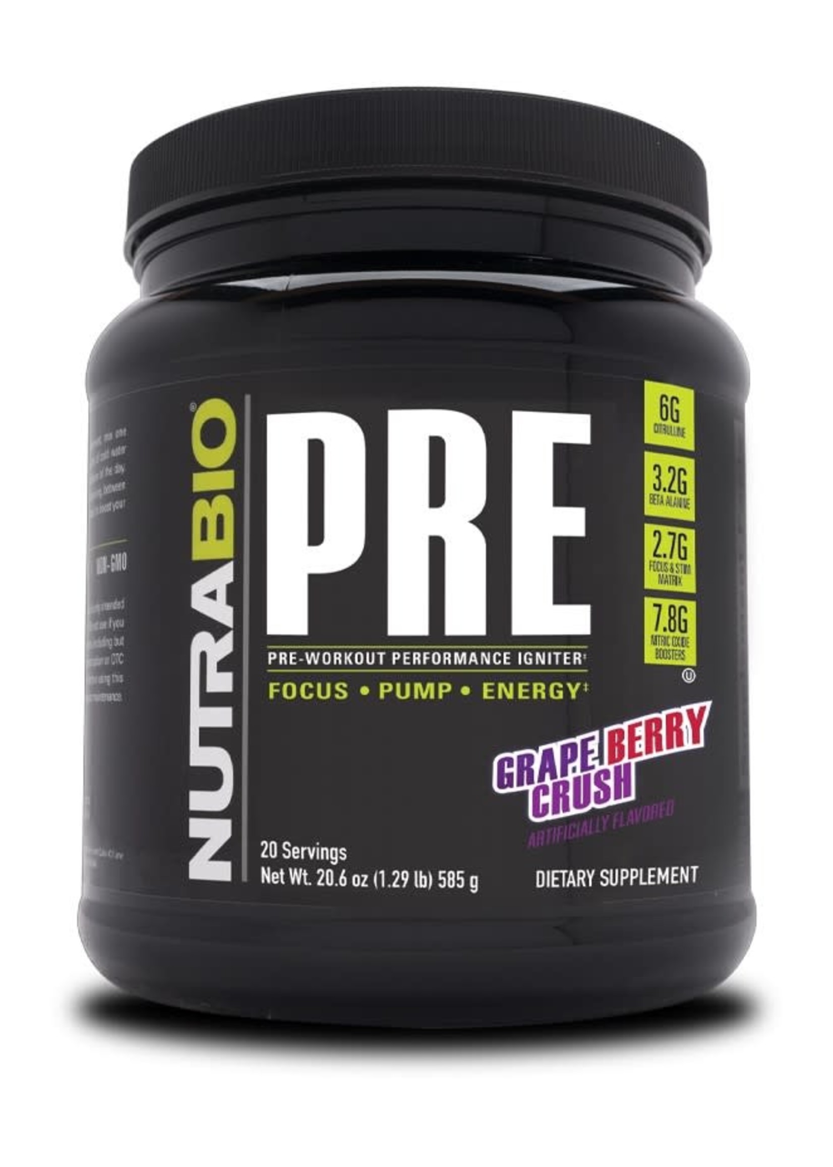 Nutrabio Pre-Workout Grape Berry Crush