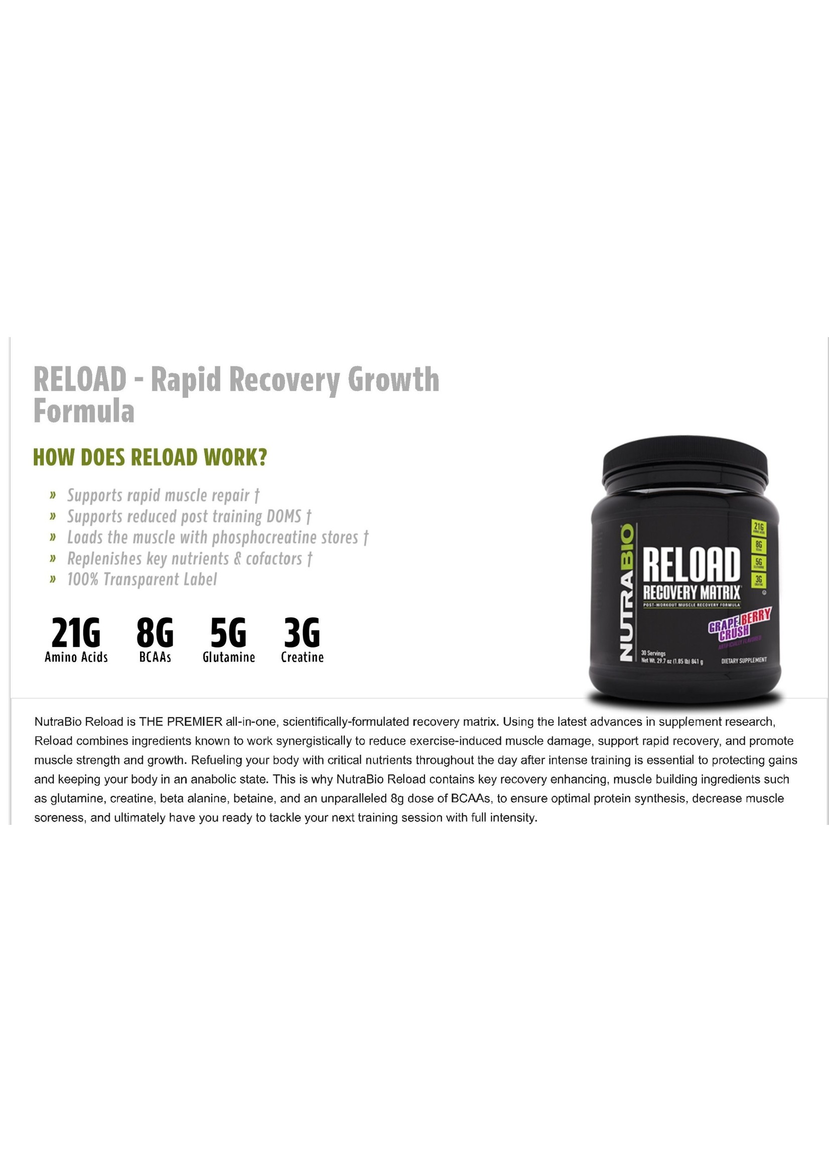 Nutrabio Reload Orange Mango