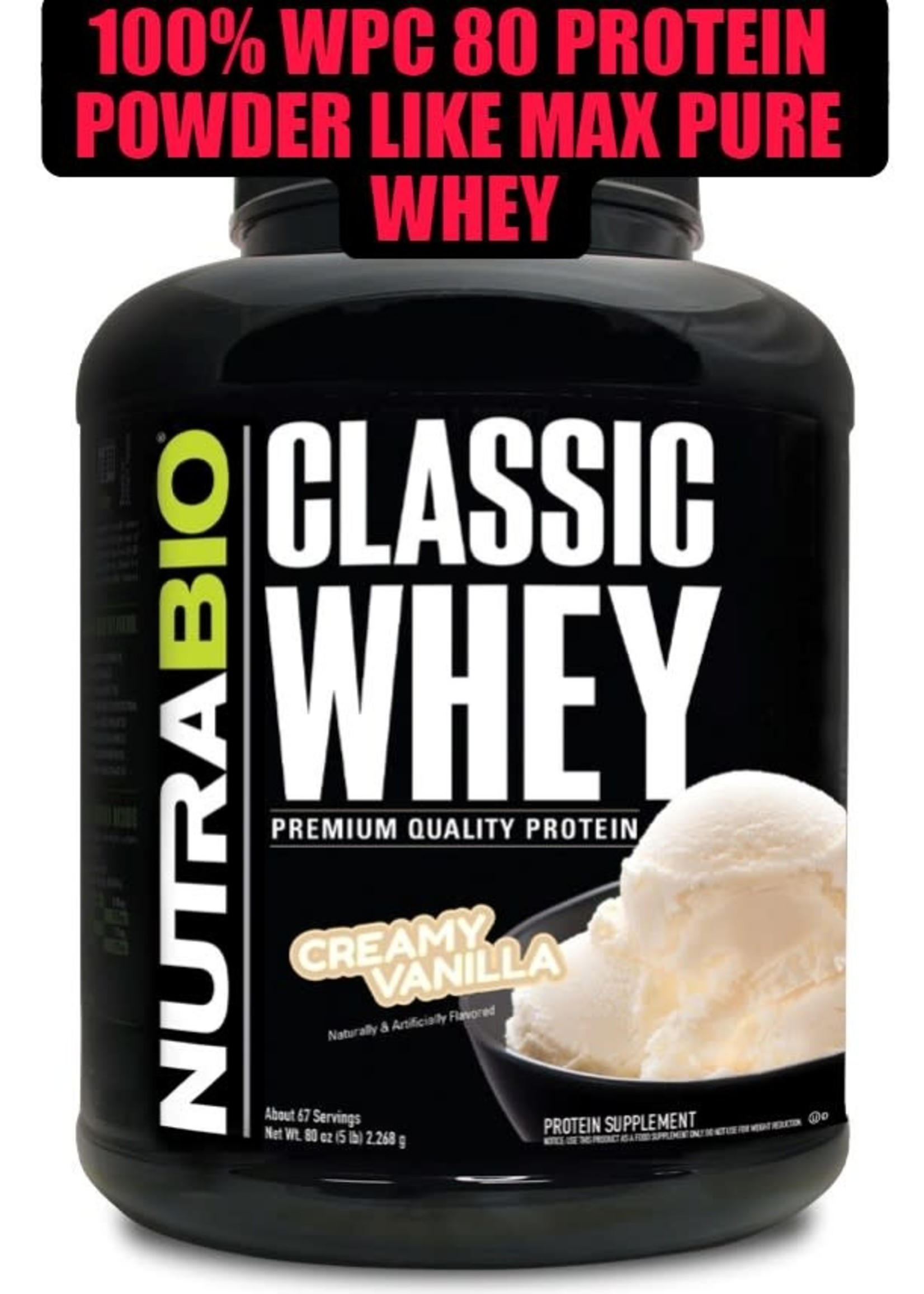 Nutrabio Classic Whey 5 lb Vanilla