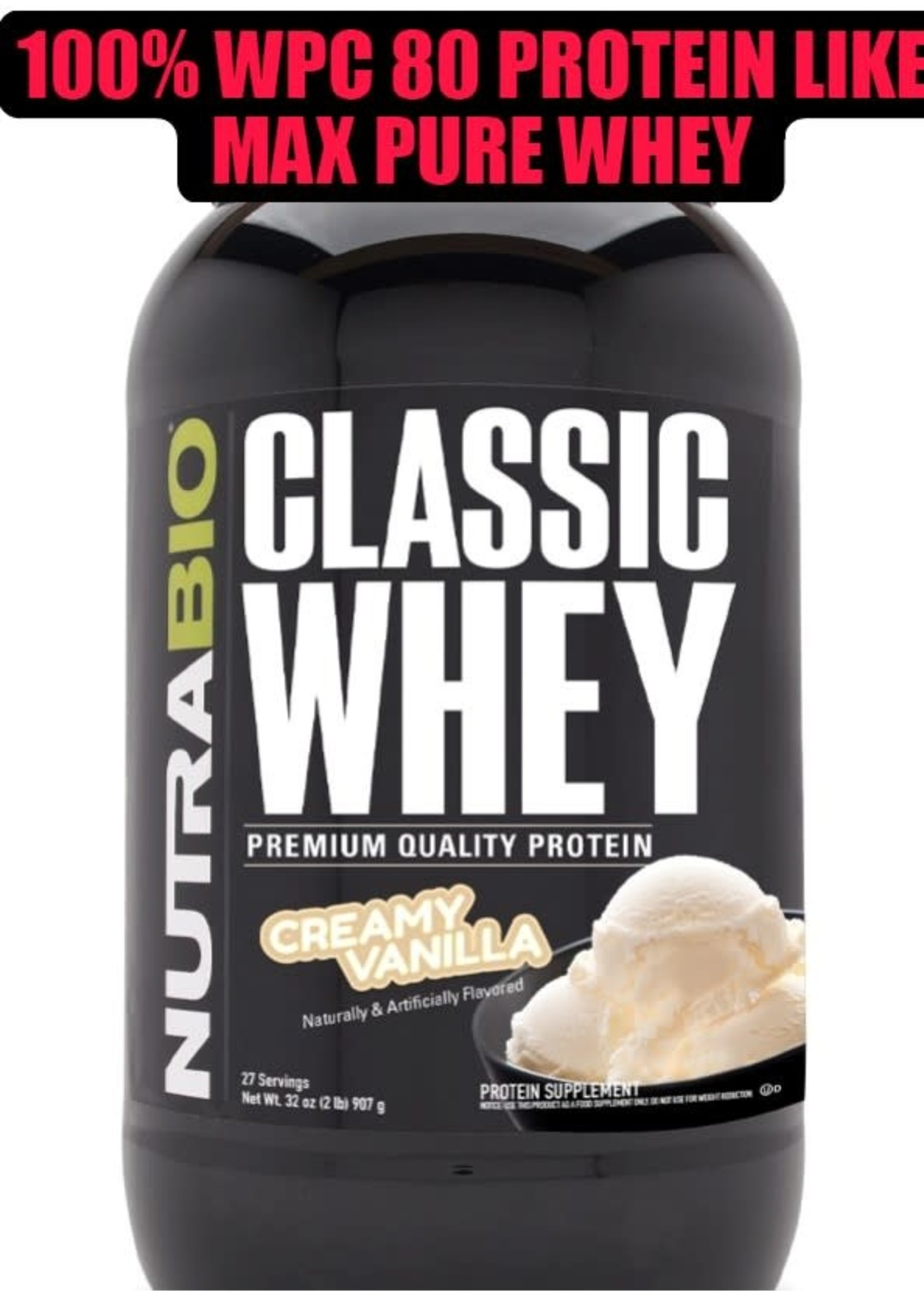 Nutrabio Classic Whey 2 lb Vanilla