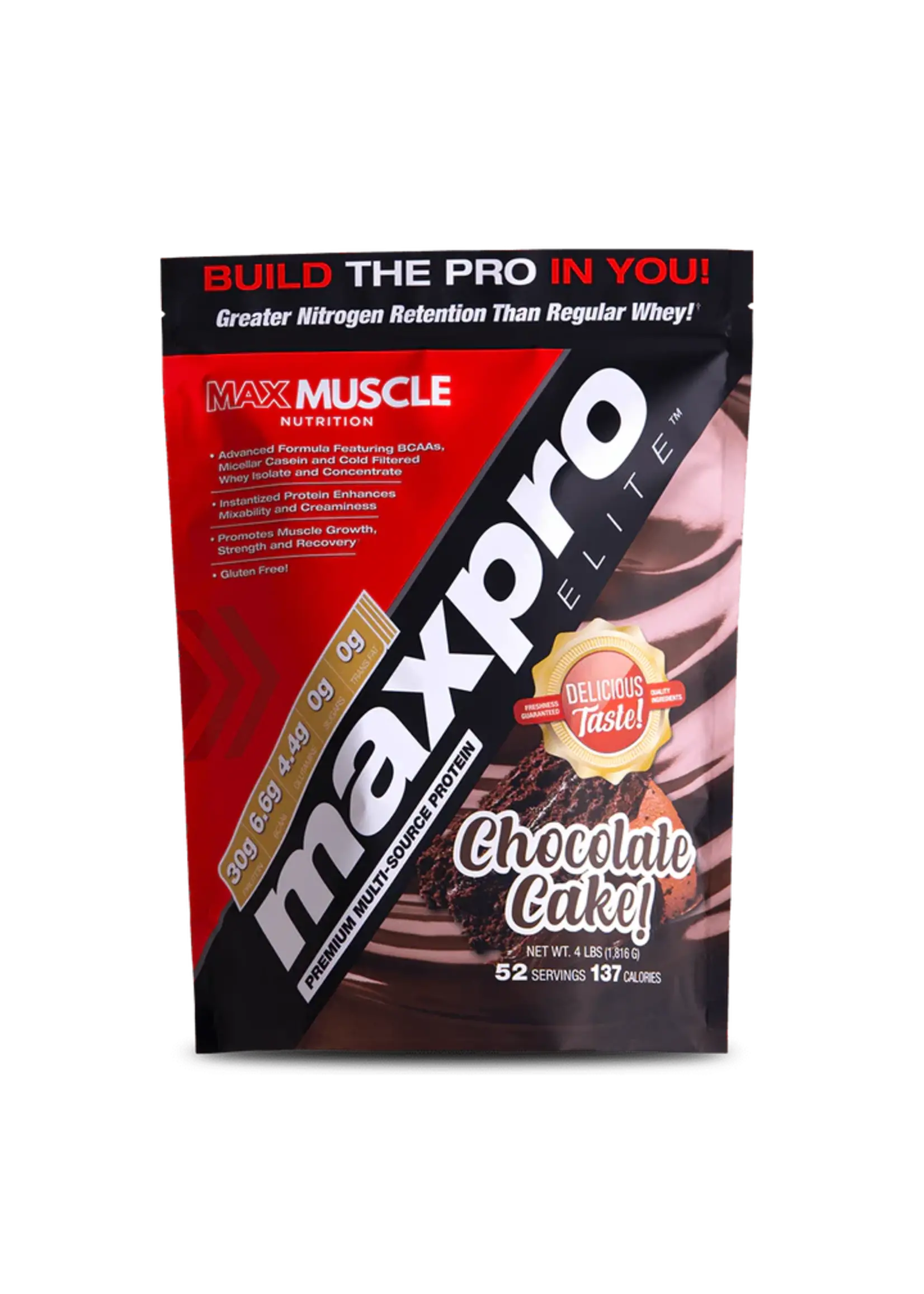 Max Muscle Maxpro Elite Chocolate Cake 4lb- $75 Great Deal! Discount applied at checkout