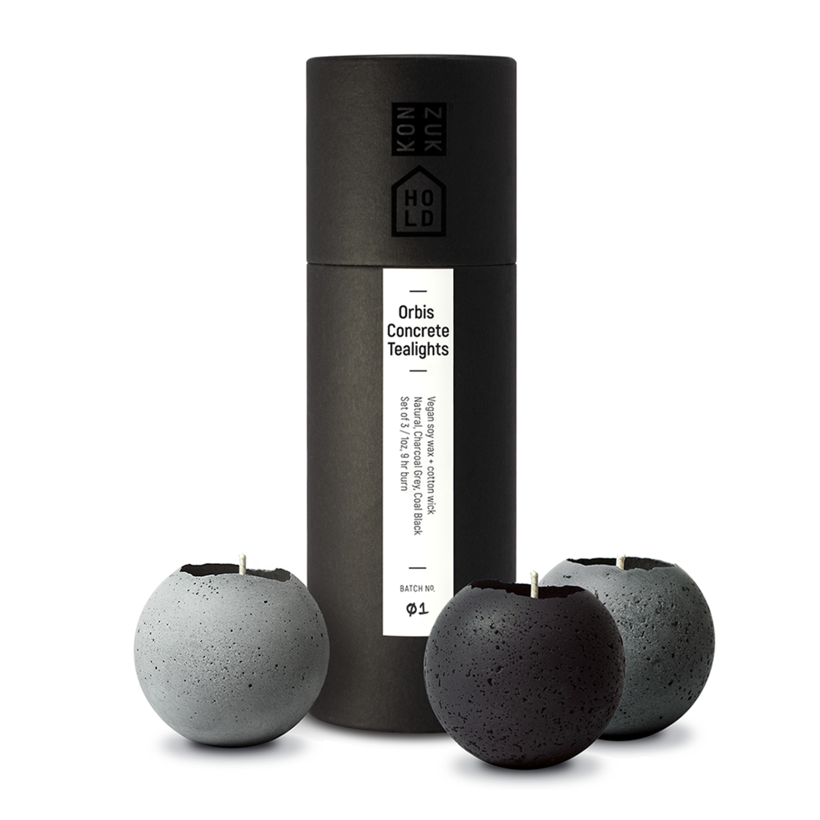 Konzuk Konzuk | Tealights | Natural/Charcoal Grey/Black