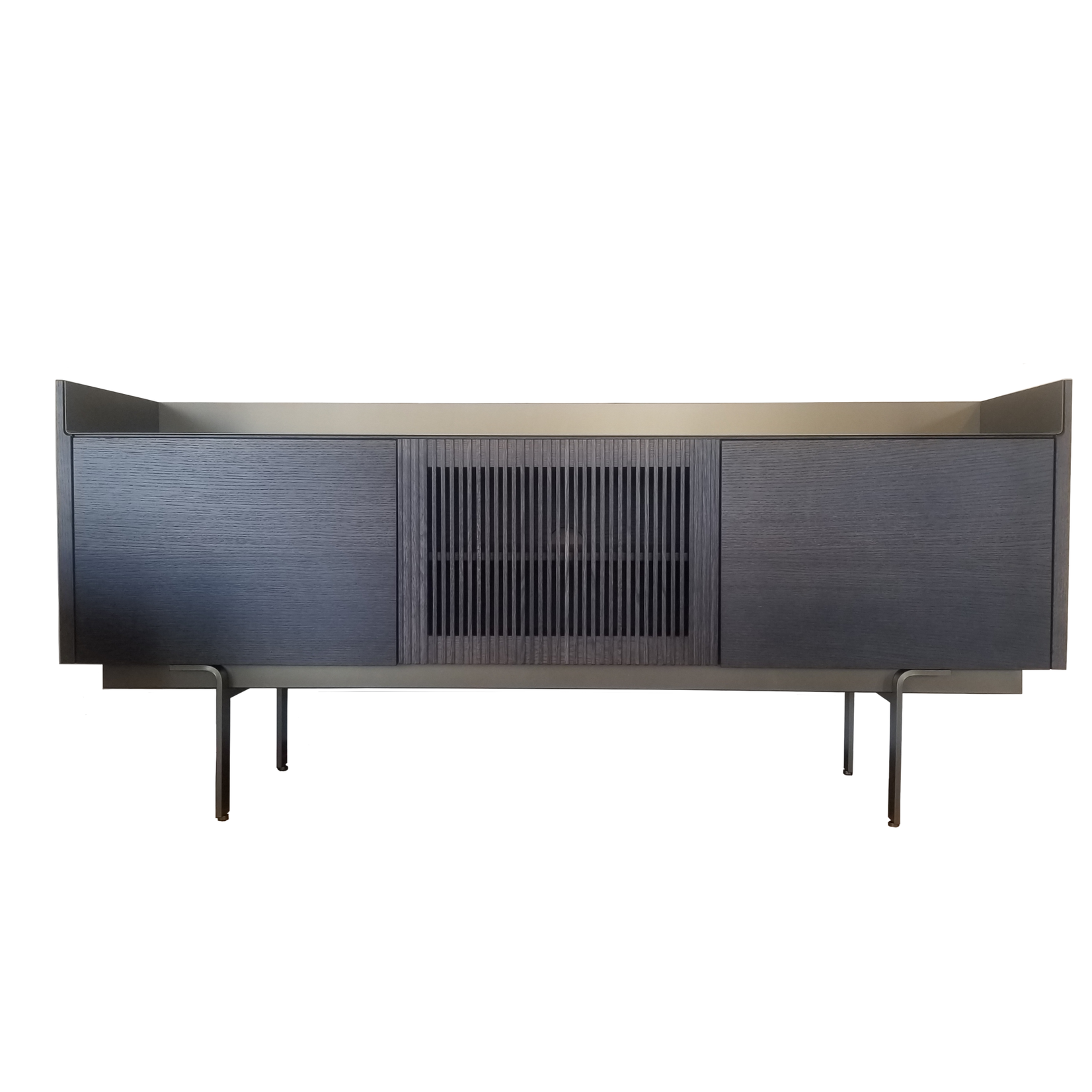 Punt Punt | Stockholm Sideboard |  Dark Grey Stained Oak + Bronze Top