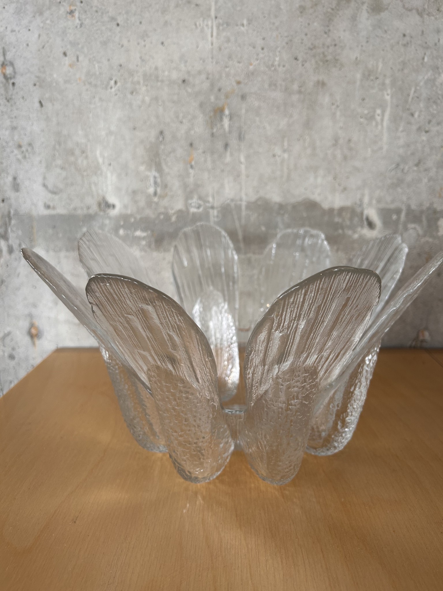 Vintage | Large Glass Petal Bowl - Austin Goods Corp
