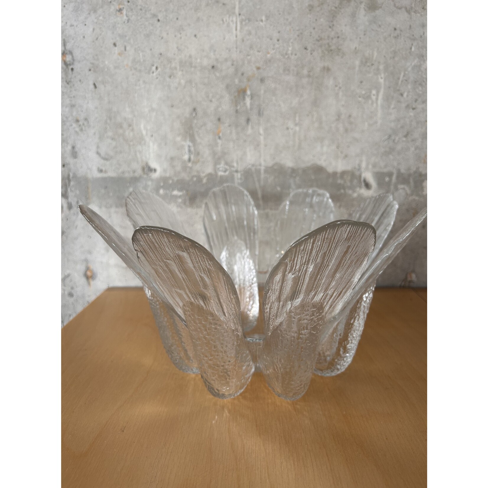 Vintage | Large Glass Petal Bowl