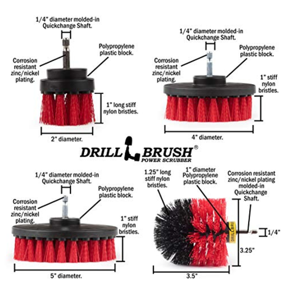 USEFUL 3 PIECE DRILLBRUSH KIT