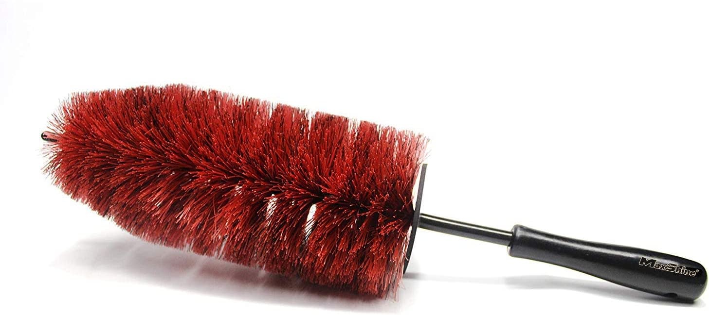 MAXSHINE PP HANDLE CAR WHEEL AND RIM BRUSH LG (45CM) PRIME CAR CARE