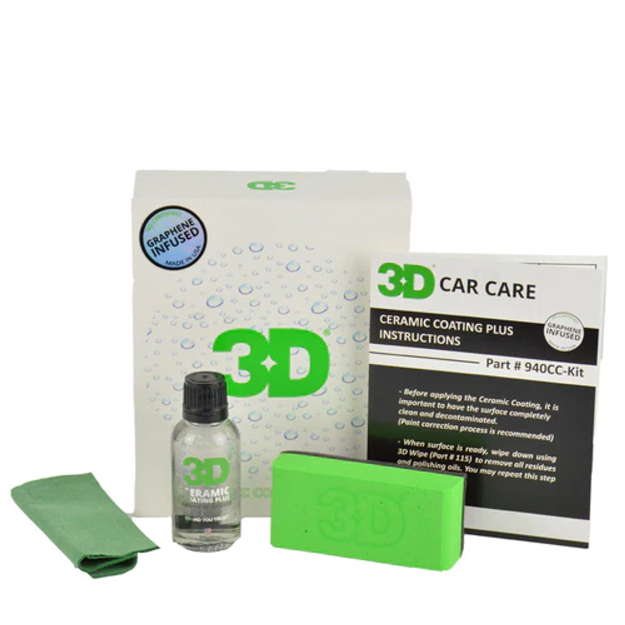 3D CAR CARE 3D GRAPHENE 3YR COATING KIT 30ML