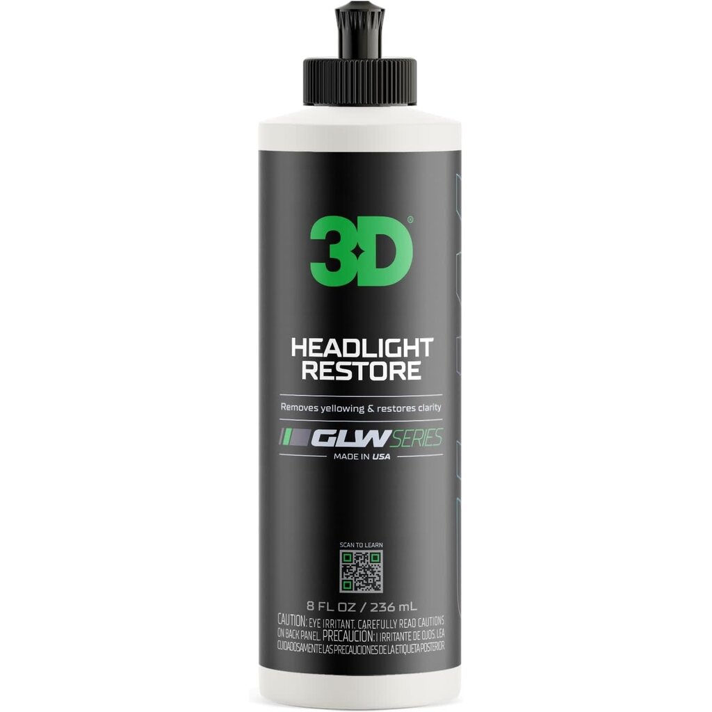 3D GLW HEADLIGHT RESTORE 8OZ - PRIME CAR CARE