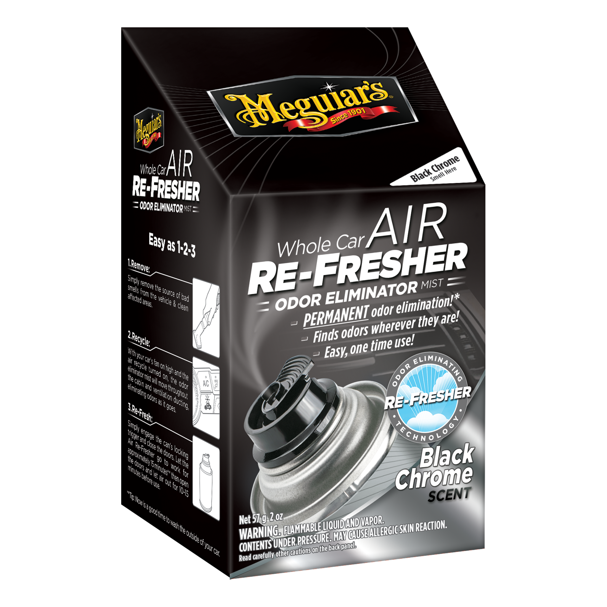 MEGUIAR'S MEGUIAR'S BLACK CHROME AIR REFRESHER 2OZ