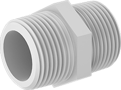 NYLON HEX NIPPLE 3/4" MPT