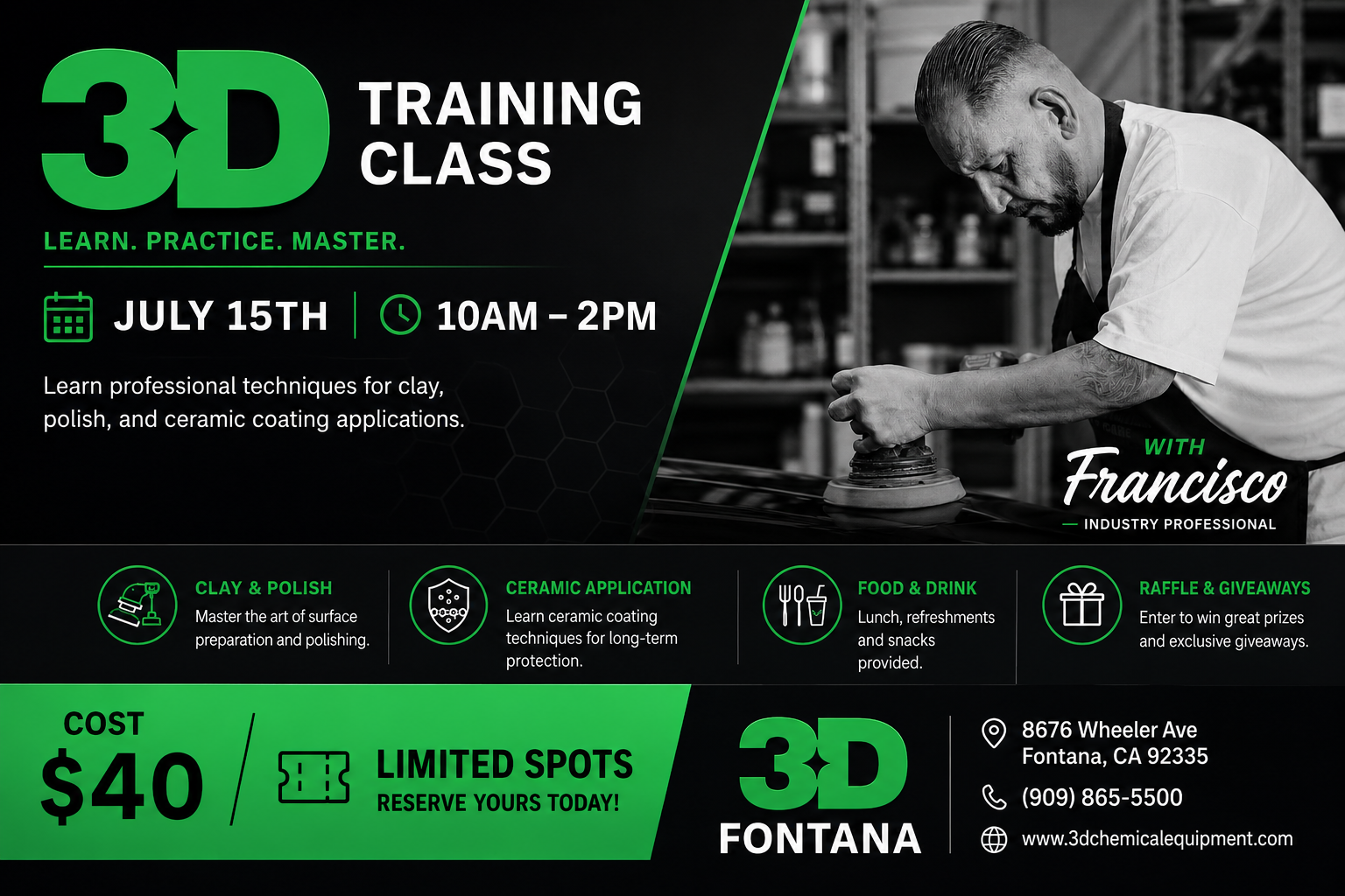 3D TRAINING CLASS 7/15 (FONTANA)