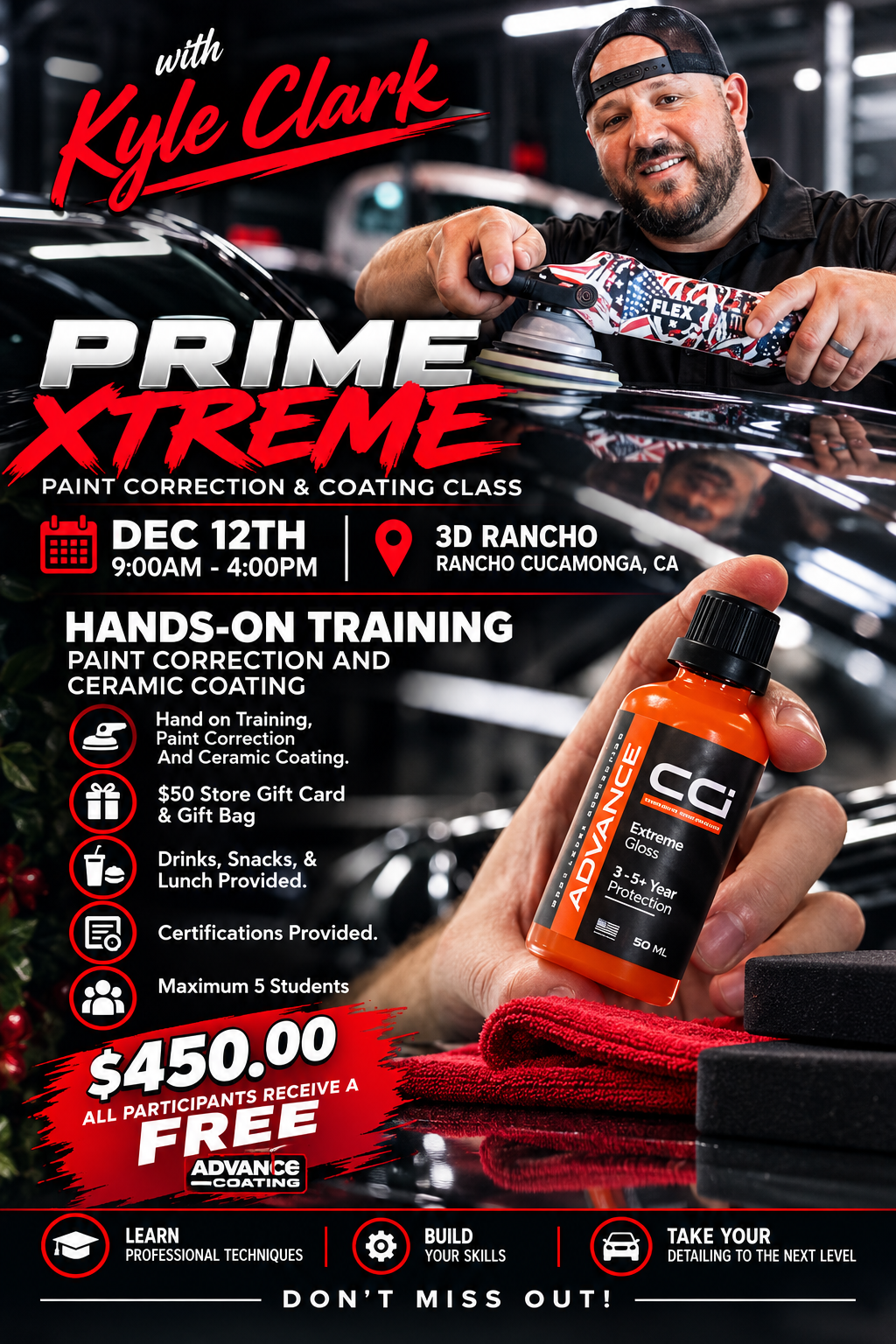 PRIME XTREME PAINT CORRECTION & COATING CLASS ( Dec 12th)