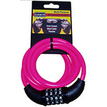 Lexco Cable Combo Lock 6'5 Neon Pink