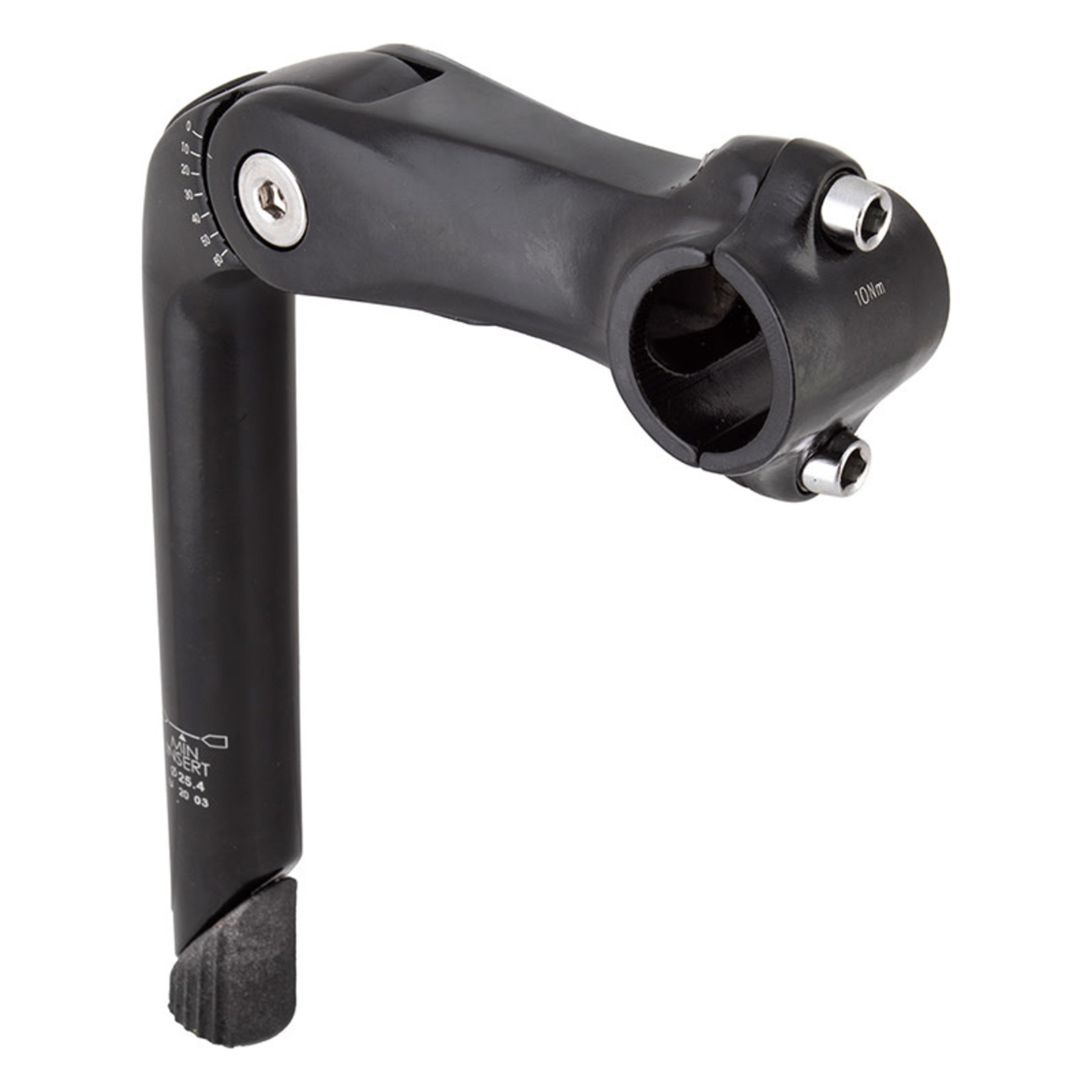 Adjustable Quill Stem 1-1/8inx110x180 25.4 Clamp Black