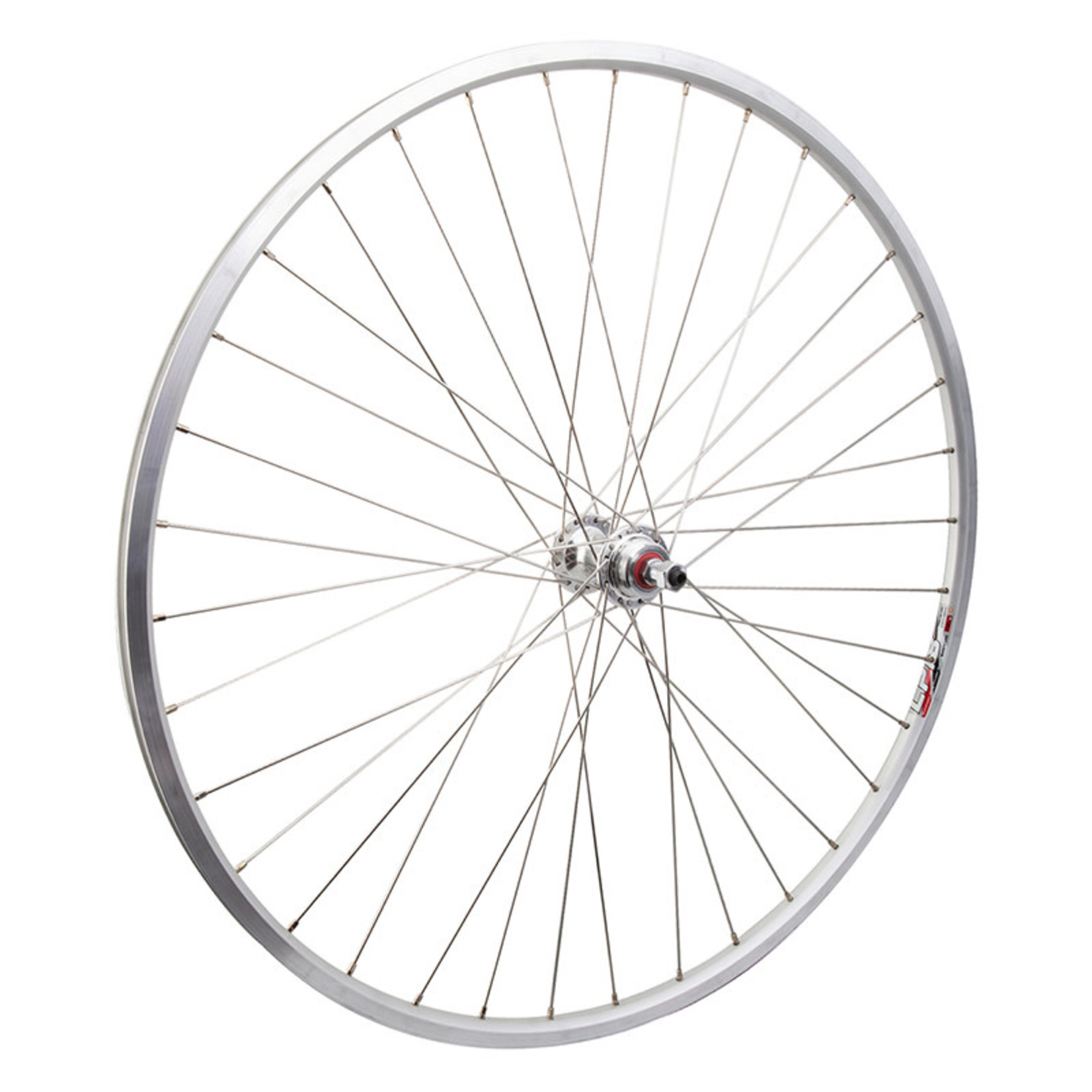Wheel Master 700C Alloy Road Double Wall Rear Wheel FW QR Sealed Bearings 126mm Stainless Spokes Silver