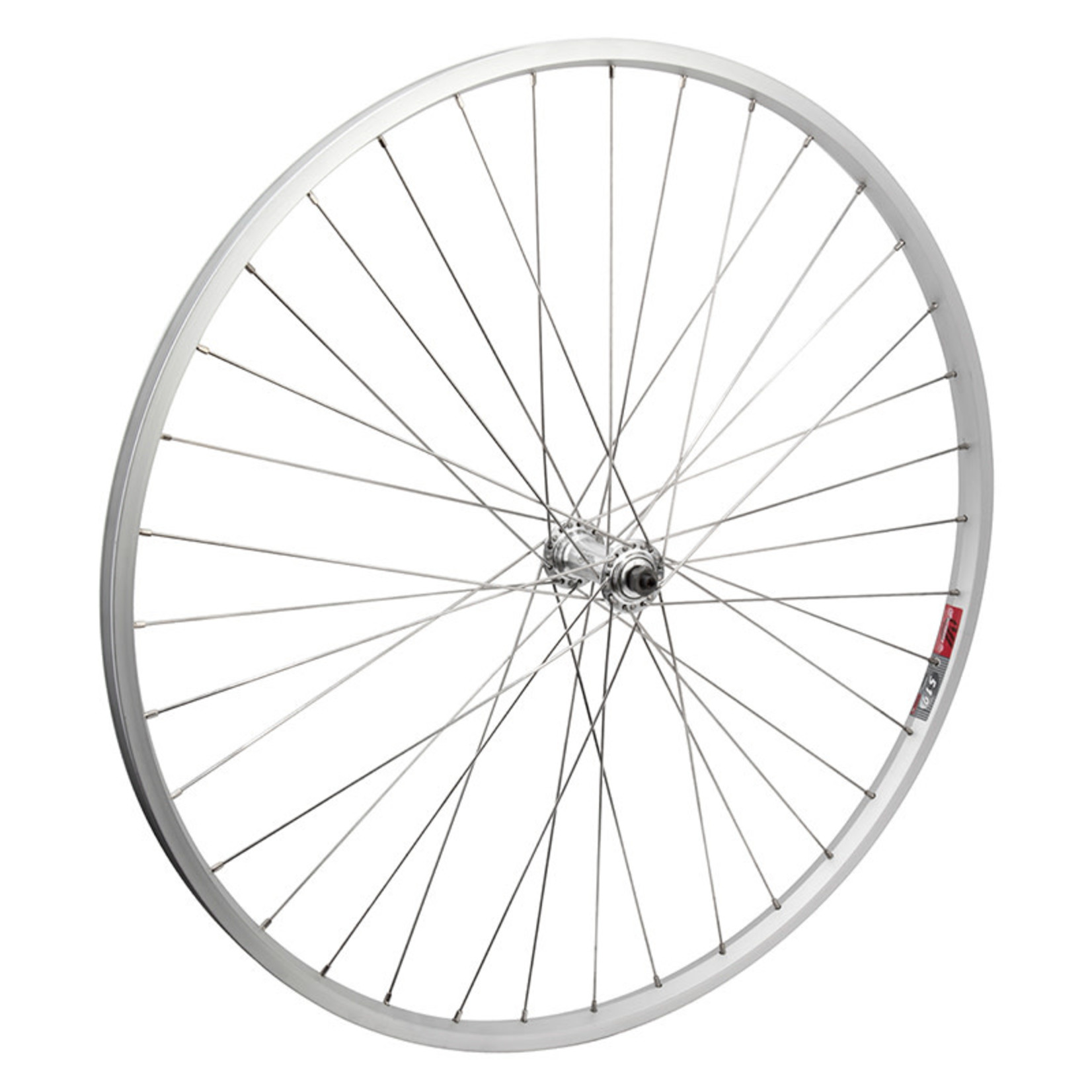 700c/29" Alloy Hybrid/Comfort Single Wall Front Wheel QR Stainless Spokes Silver
