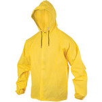 O2 Rainwear Hooded Rain Jacket with Drop Tail: yellow sml