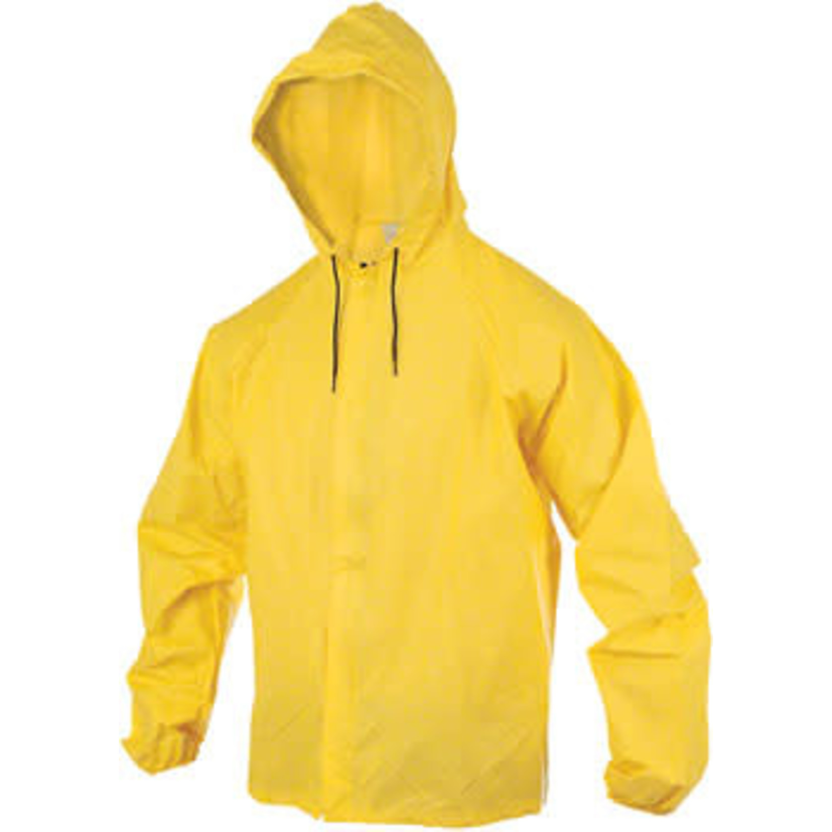 O2 Rainwear Hooded Rain Jacket with Drop Tail: yellow sml