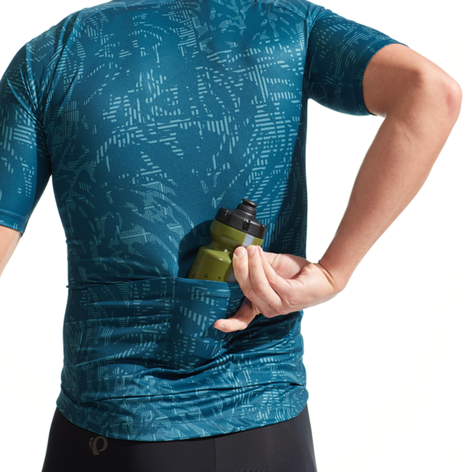 Mens Attack Jersey - Ocean Blue Hatch Palm
