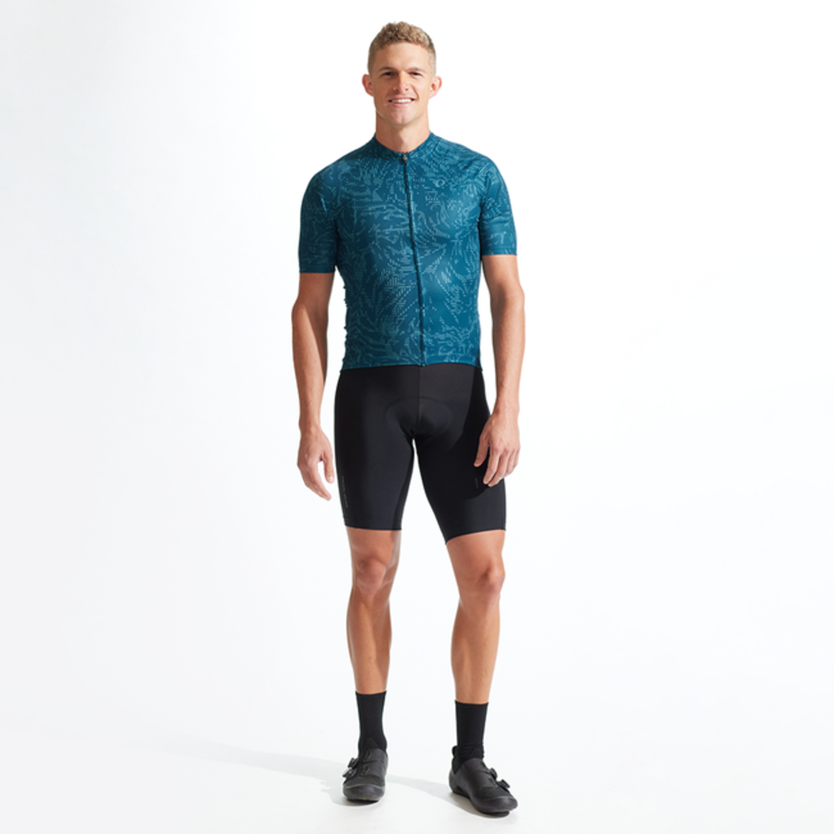 Mens Attack Jersey - Ocean Blue Hatch Palm