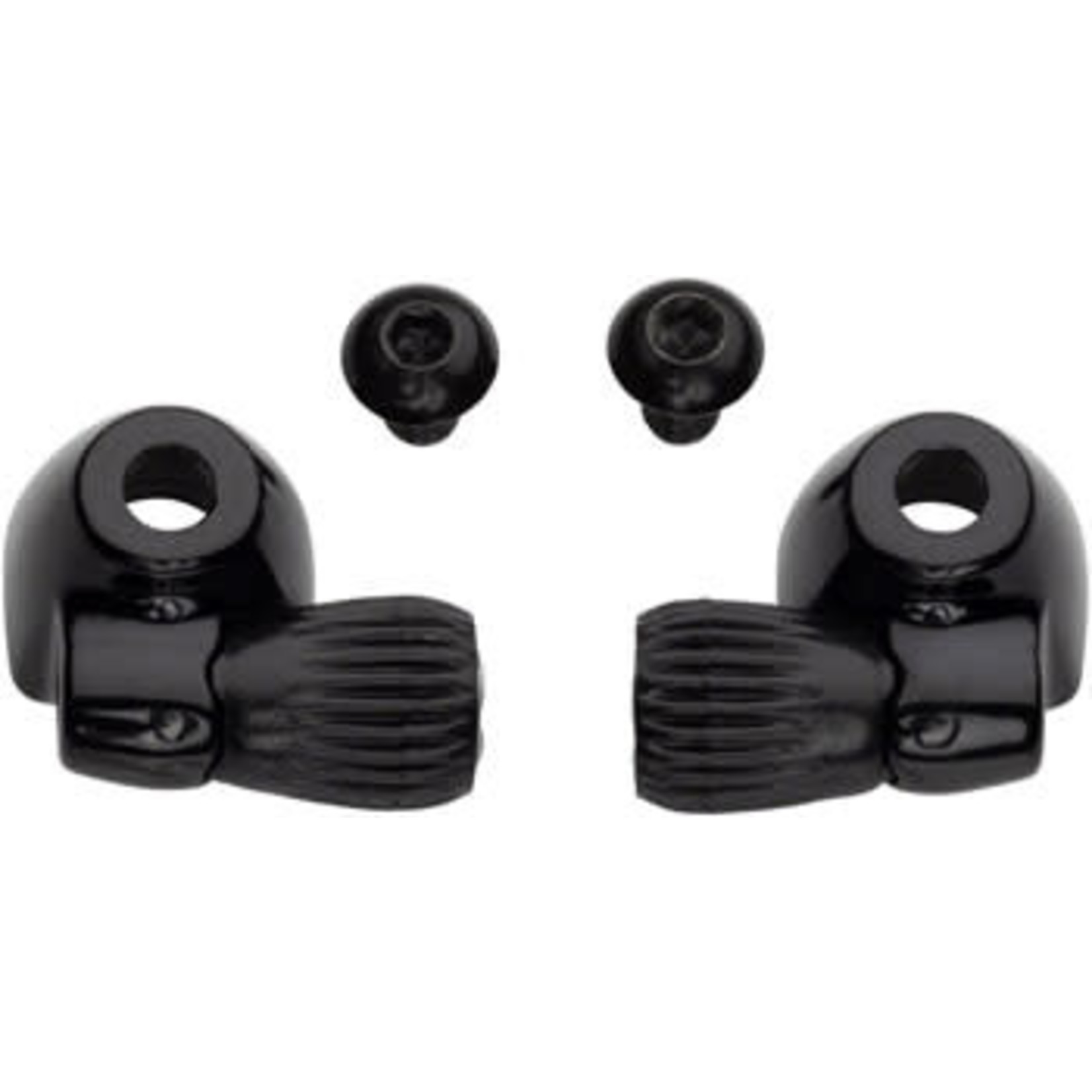 Downtube Housing Stops with Barrel Adjusters Black