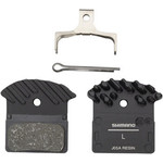 J05A-RF Disc Brake Pad and Spring - Resin Compound, Finned Aluminum Back Plate