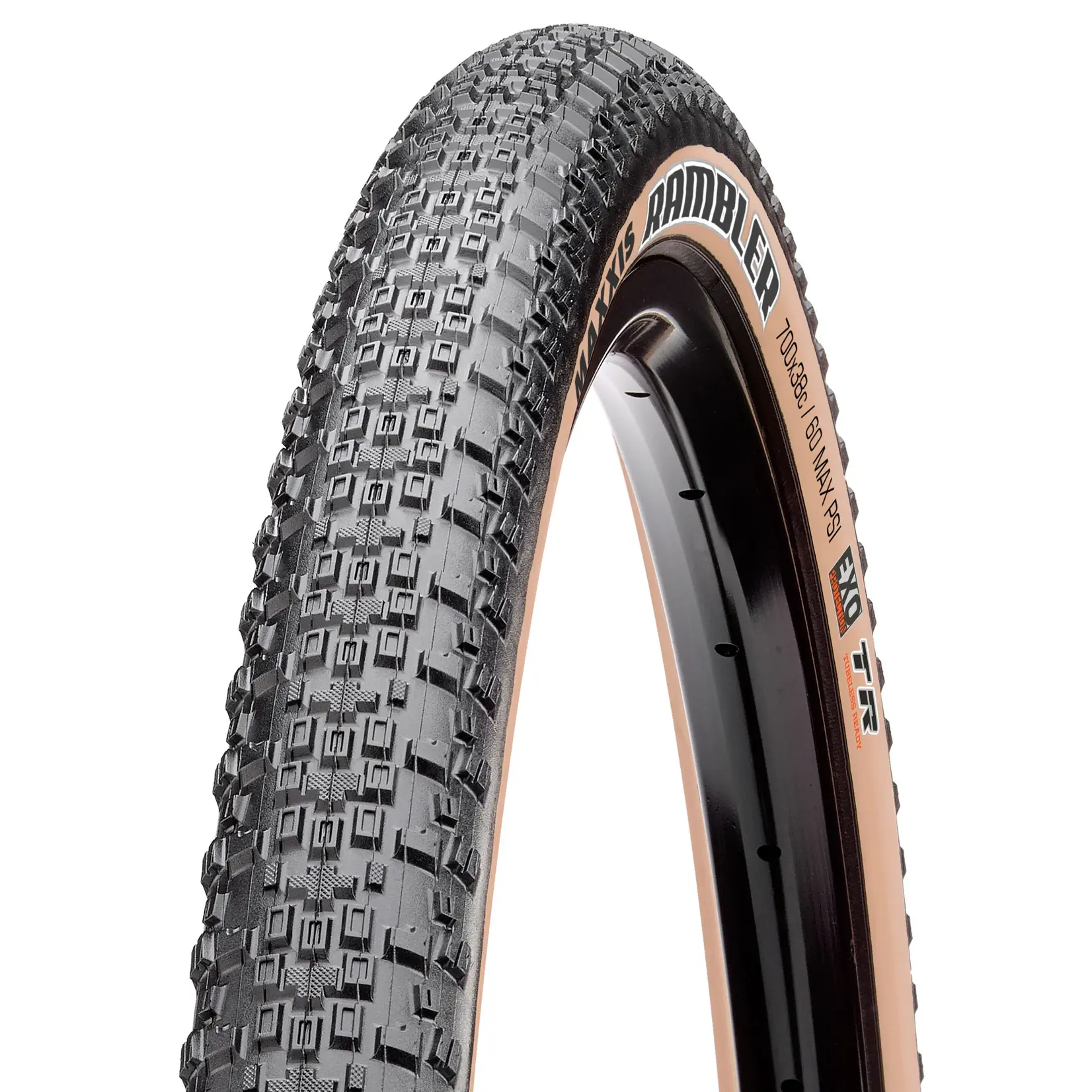 Maxxis Rambler Tire - 700 x 38, Tubeless, Folding, Black, Dual, EXO