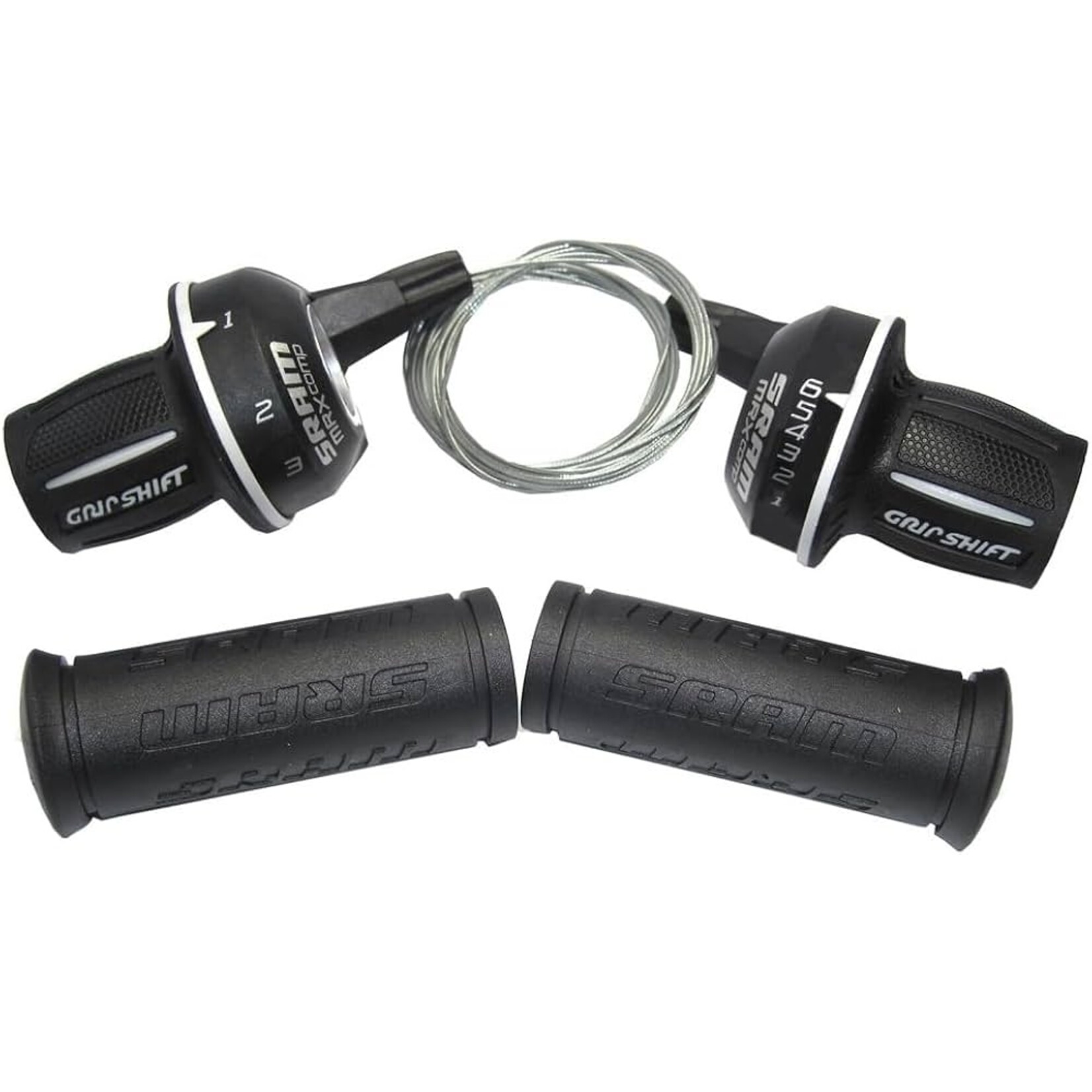 Sram SRAM MRX Comp Shifter Set 8 Speed Rear Microfriction Front, Includes Stationary Grips