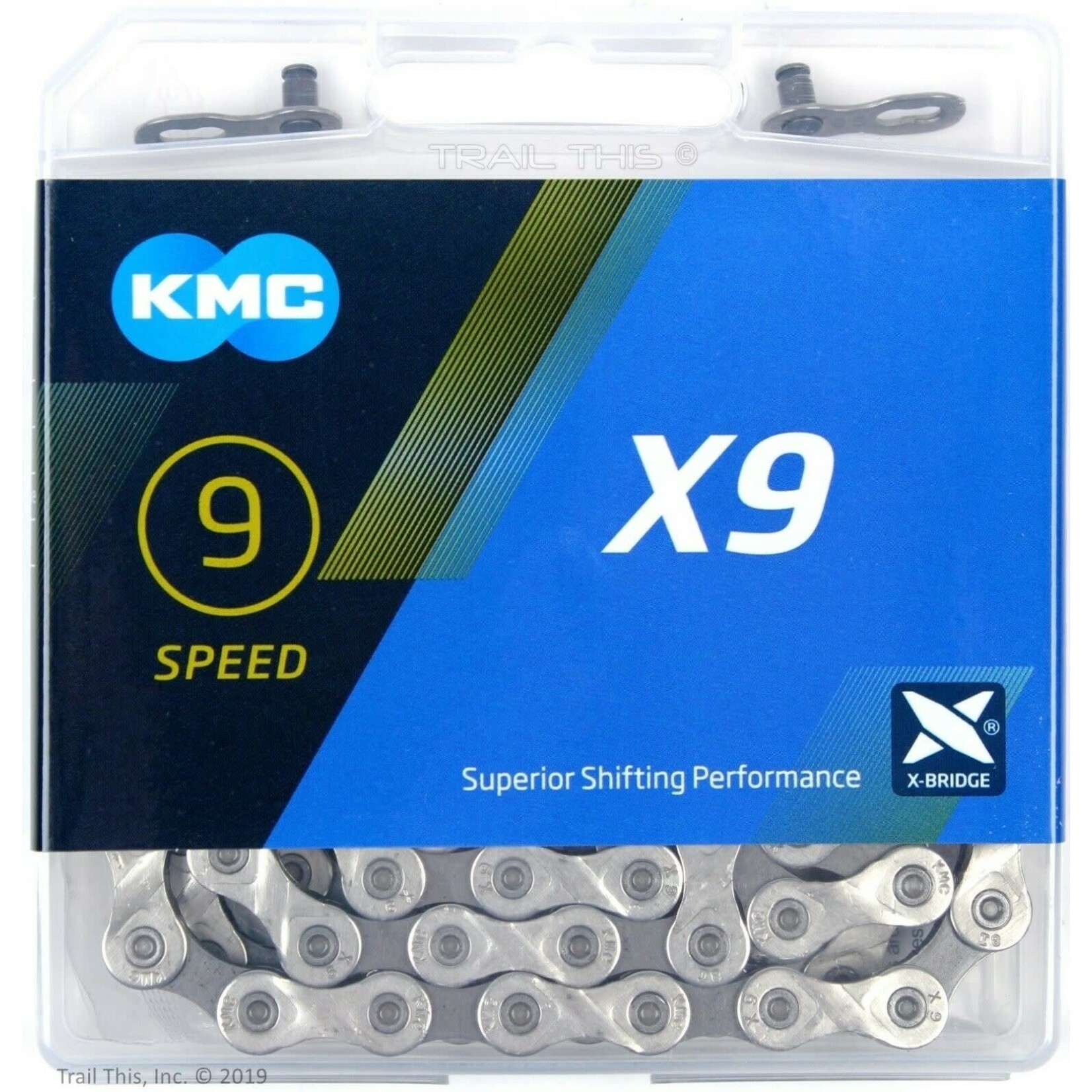 KMC KMC X9 Chain - 9-Speed, 116 Links, Silver/Gray