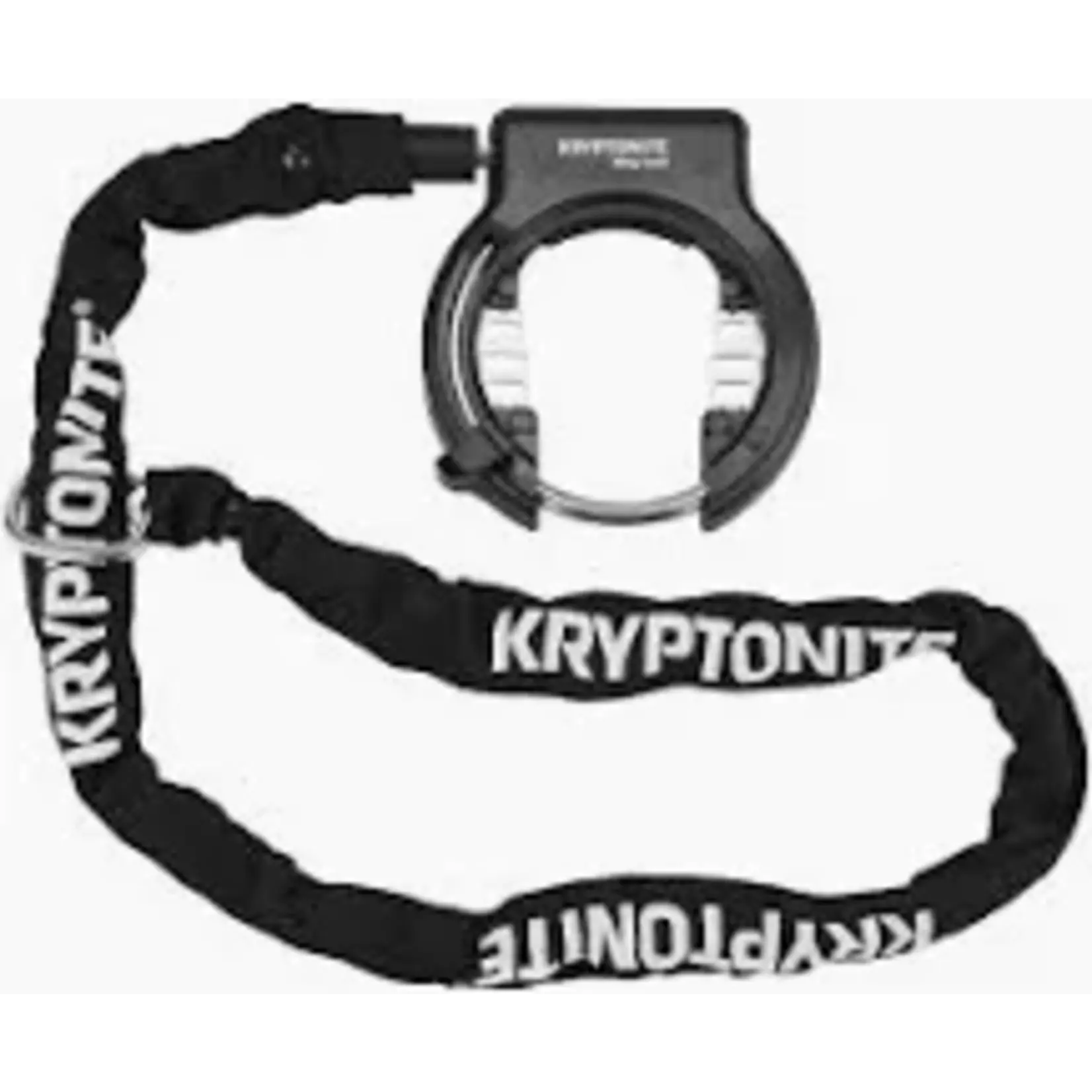 Kryptonite Kryptonite Ring Wheel Lock with Plug-In Chain - 5.5mm, 120cm Chain, Black