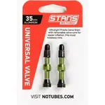 Stan's No Tubes Stan's NoTubes Alloy Valve Stems - 44mm, Pair, Green