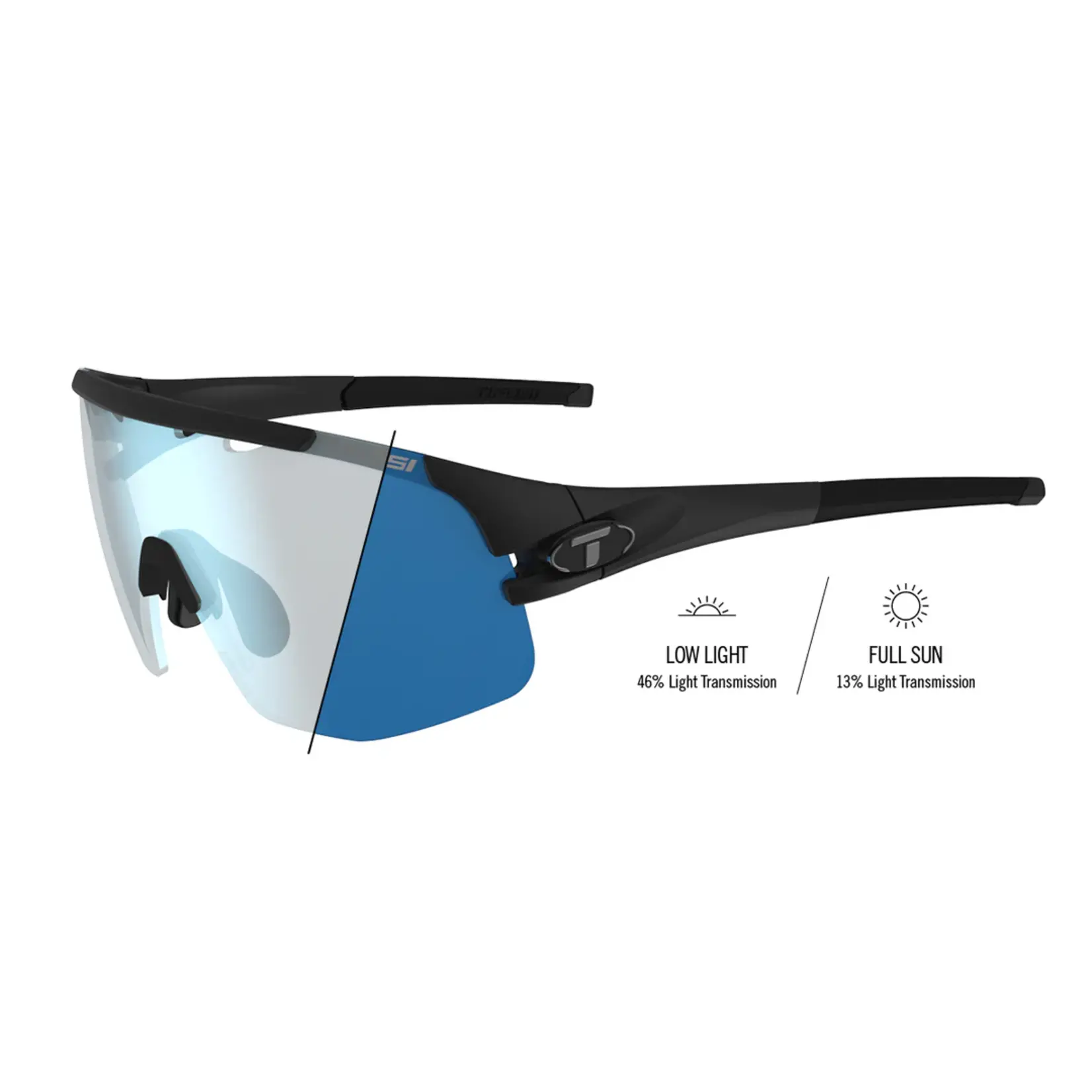 Tifosi Optics Sledge Lite, Matte Black Clarion Blue Fototec