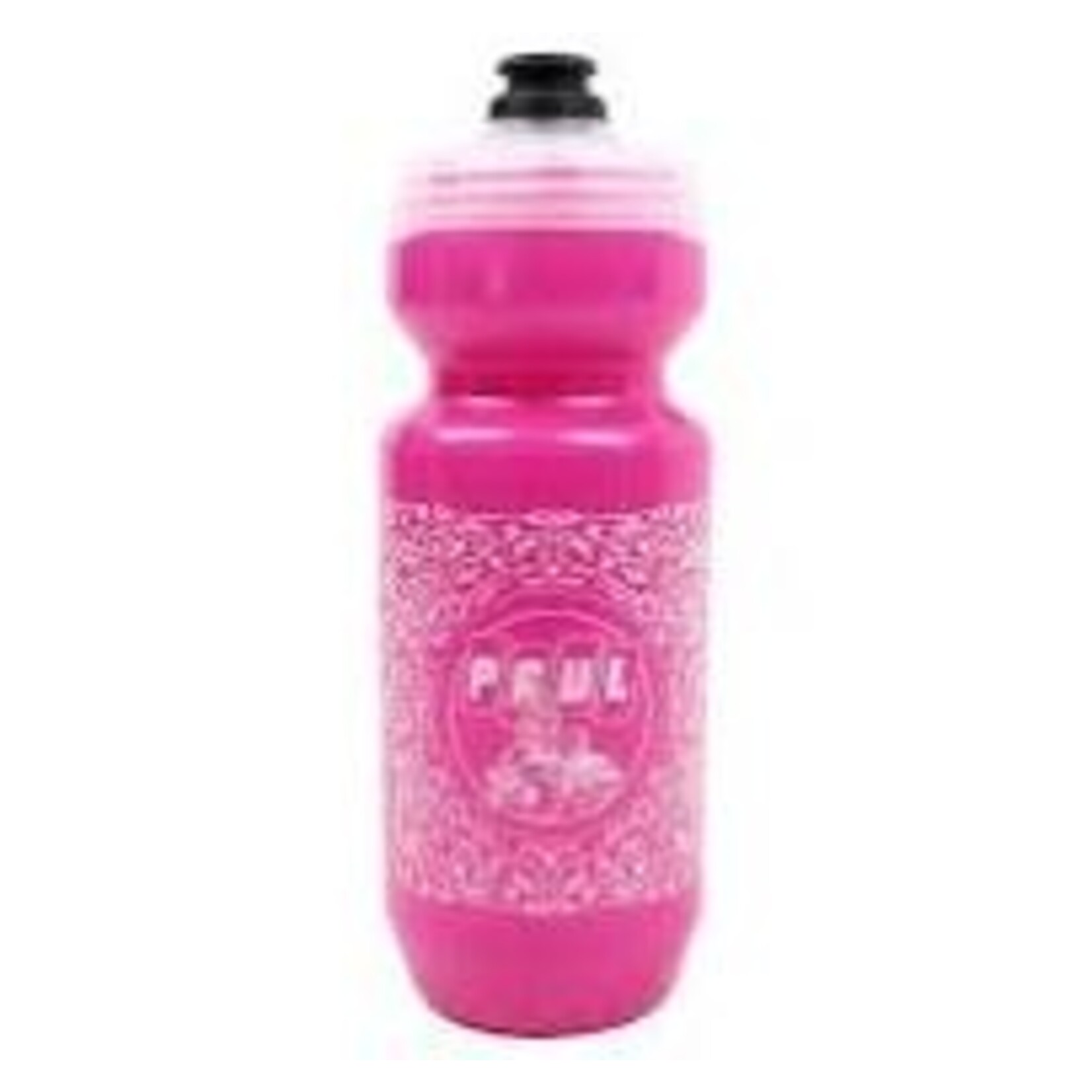 PAUL BANDANA WATER BOTTLE 22oz  PINK BOTTLE/ BLACK INK