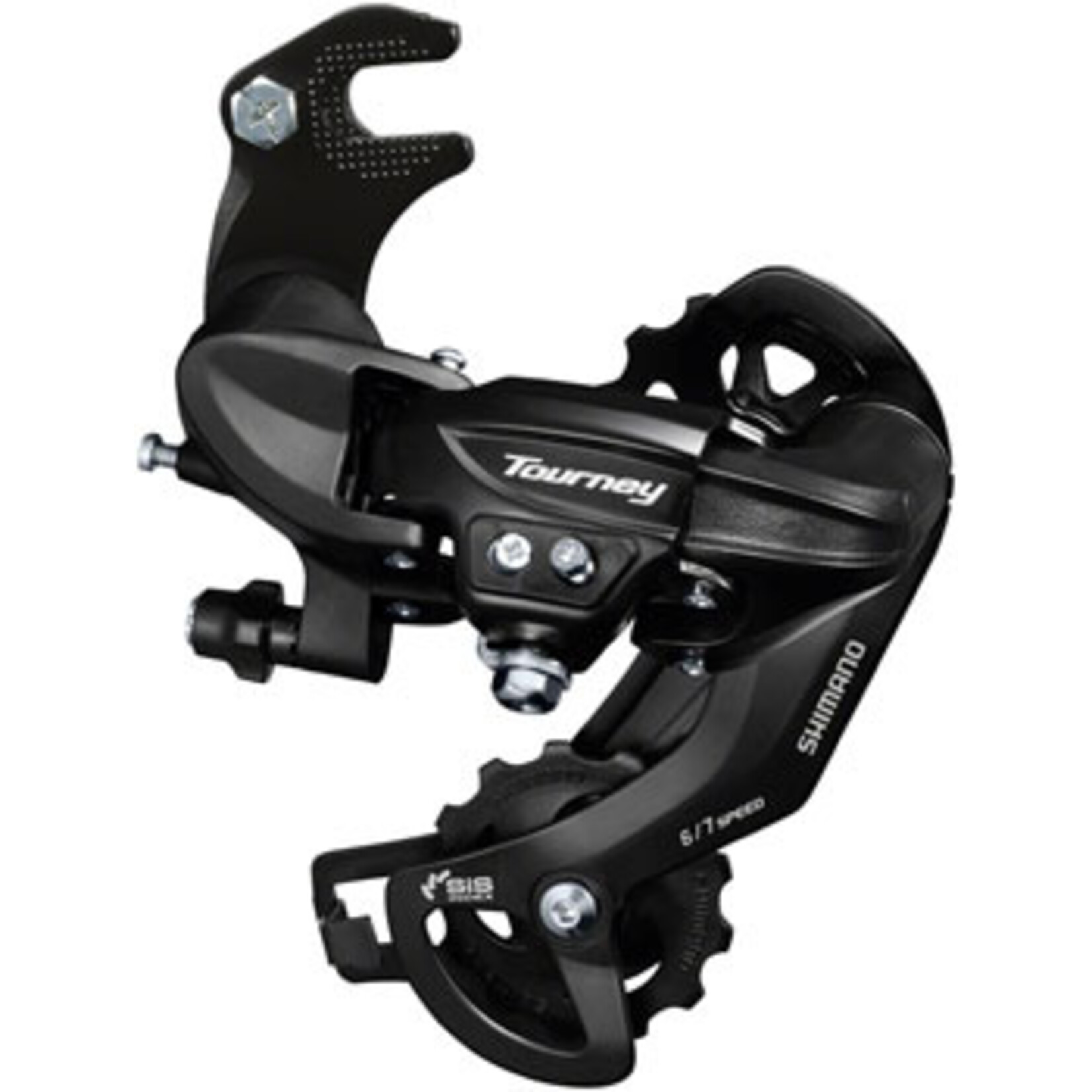 Shimano Tourney RD-TY300-SGS Rear Derailleur - 6,7 Speed, Long Cage, Black, Dropout Claw Hanger