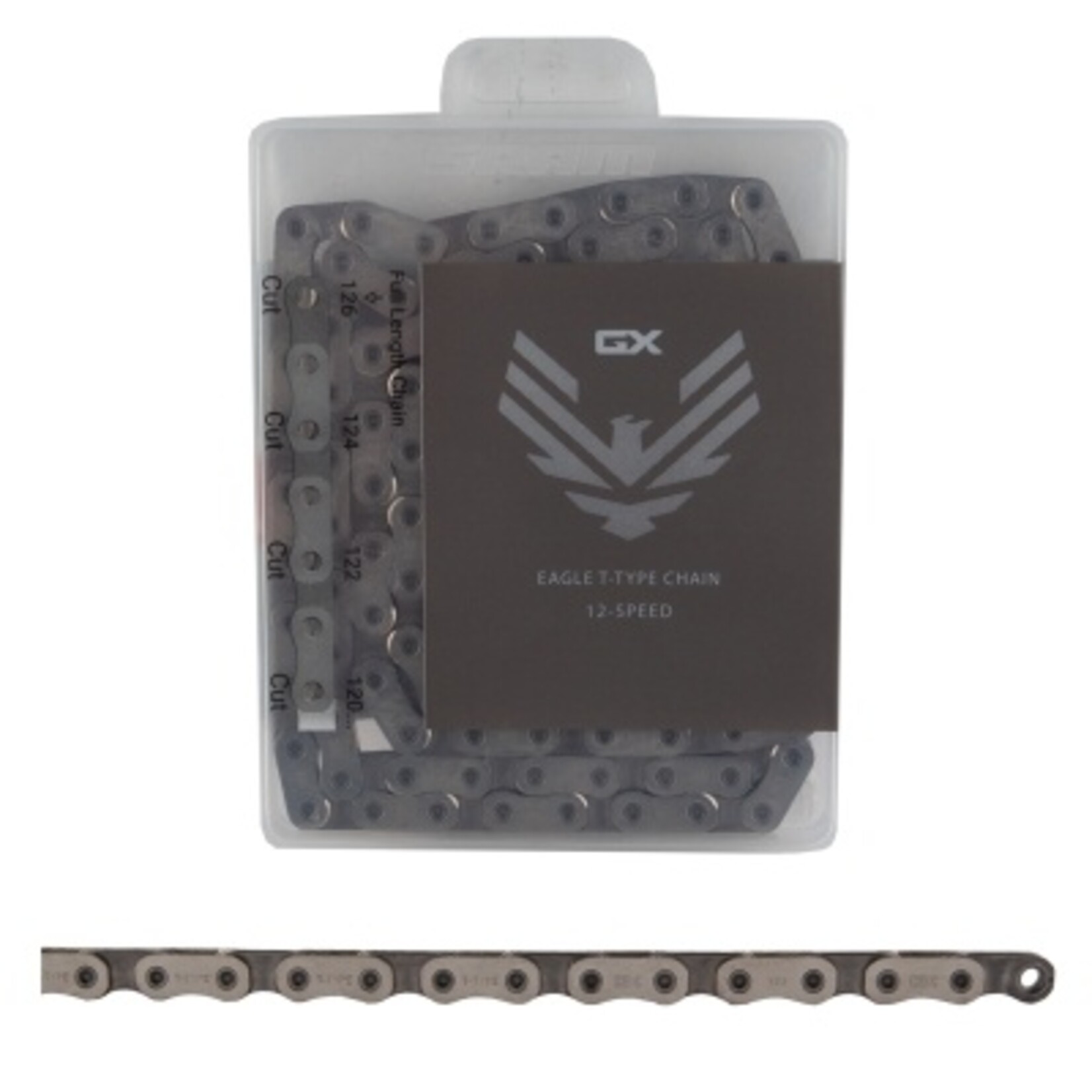 CHAIN SRAM EAGLE GX 12s SL 126L T-TYPE SOLID PIN POWERLOCK OLID PIN POWERLOCK