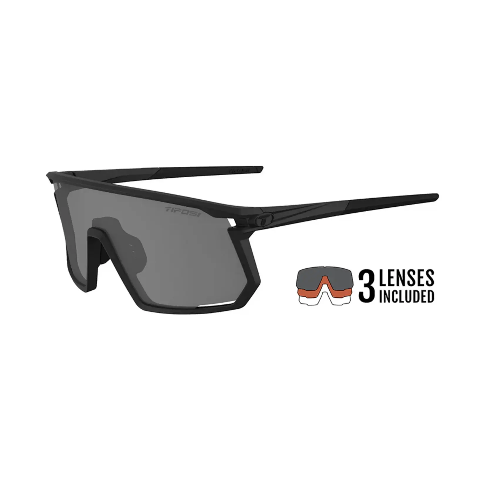 Tifosi Optics Moab, Blackout Smoke/AC Red/Clear