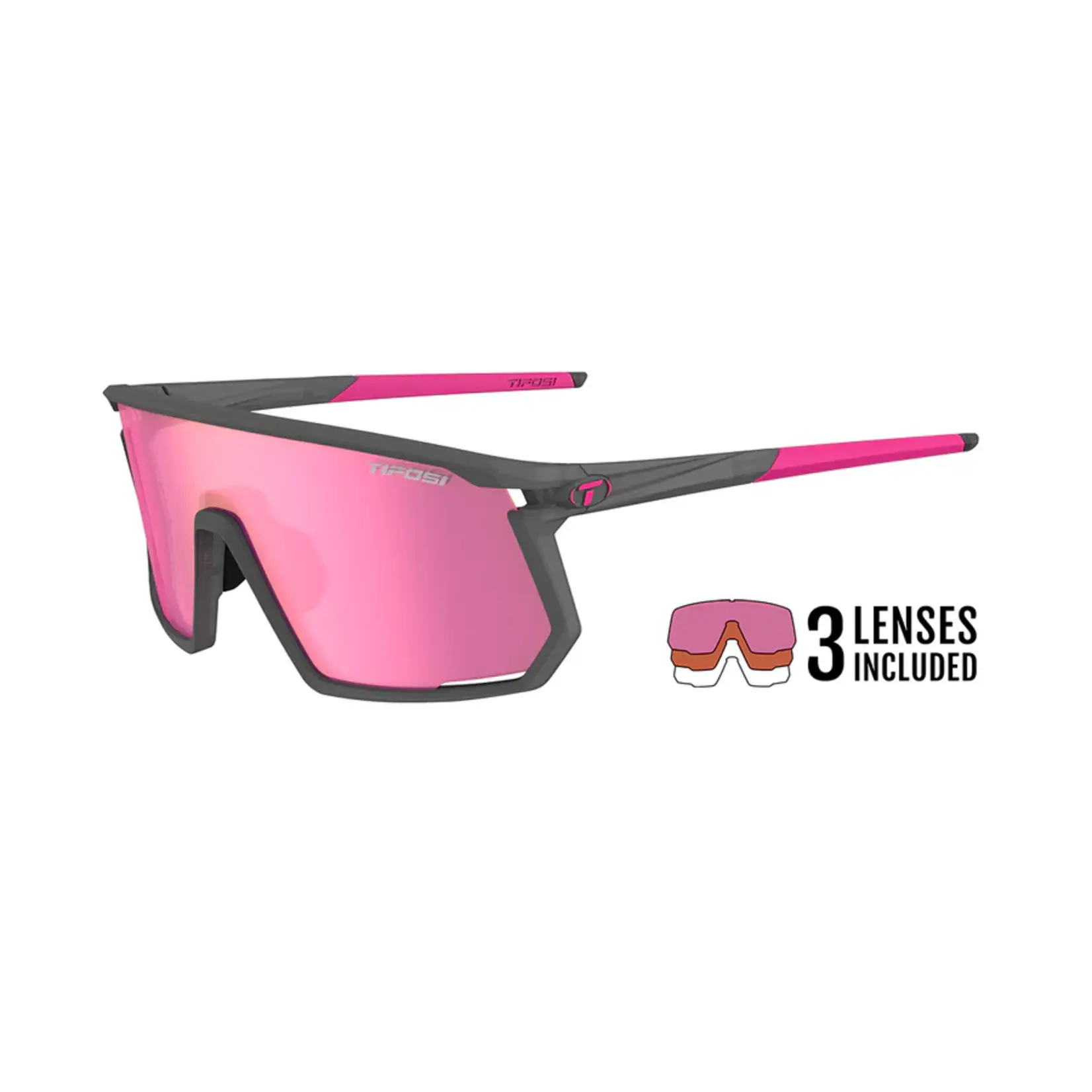 Tifosi Optics Moab, Satin Vapor Clarion Sunset Pink/AC Red/Clear